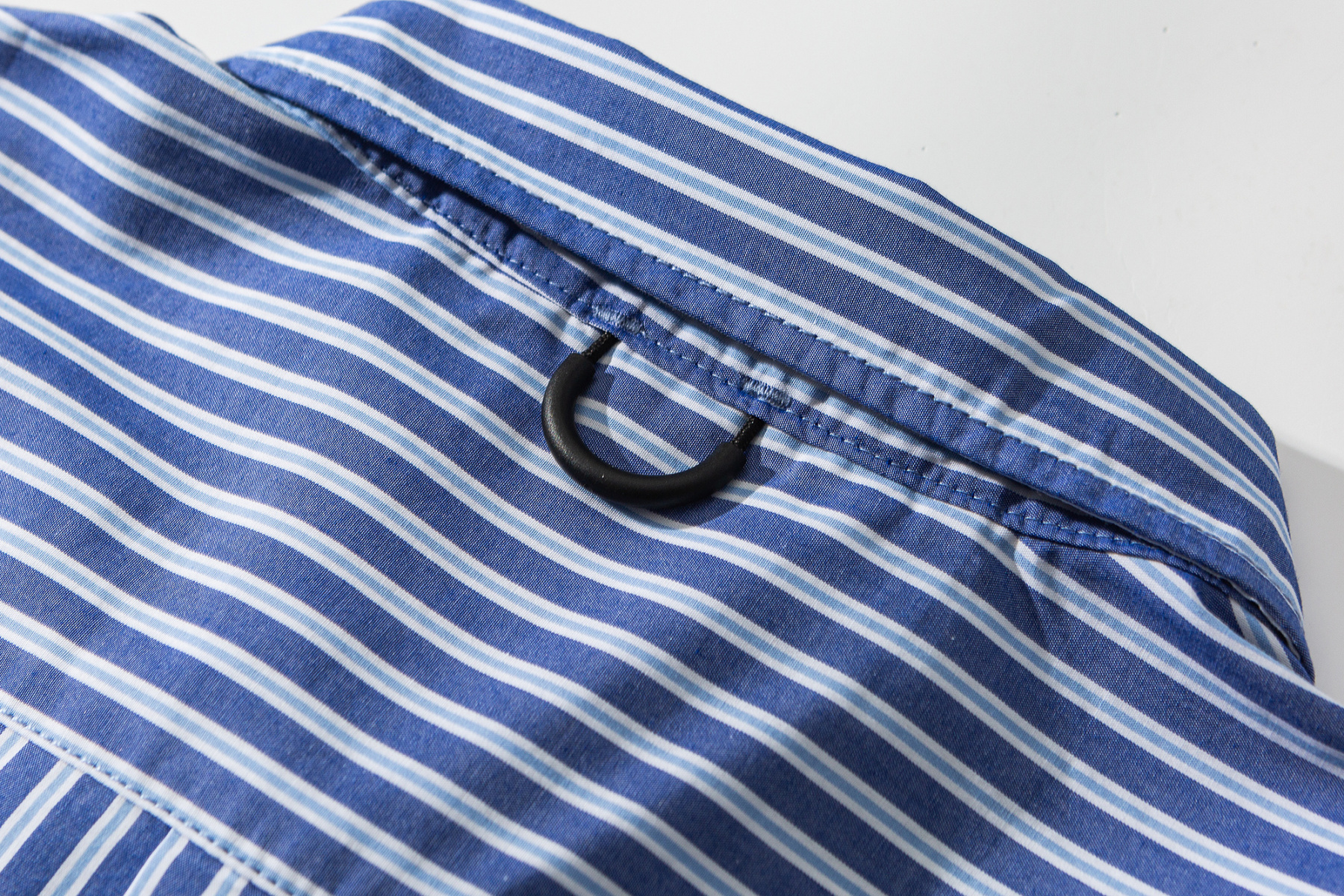 Men's Ocean Blue Stripe Short Sleeve Shirt - Relaxed Fit 