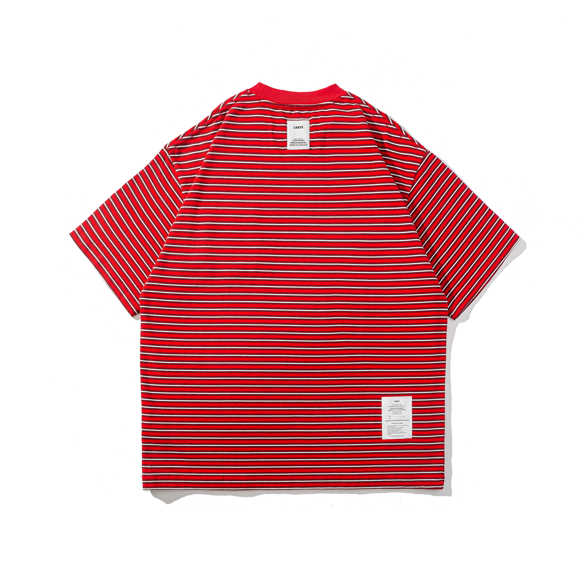 Men's Striped Crewneck T-shirt - Heavyweight Cotton