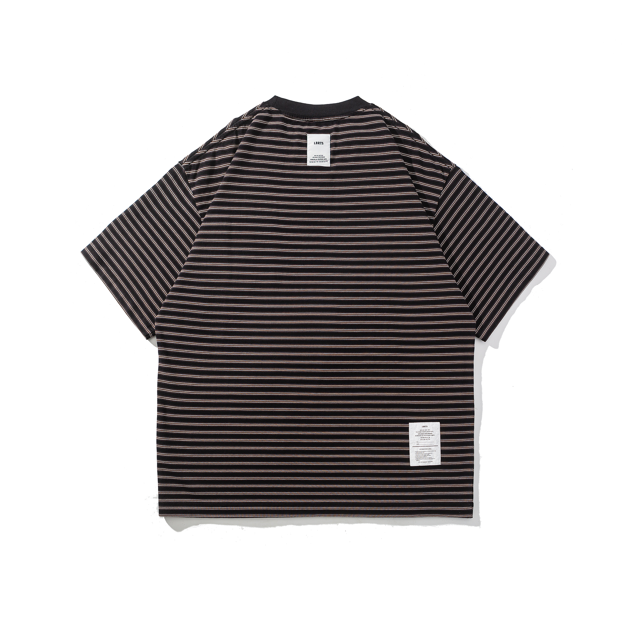 Men's Striped Crewneck T-shirt - Heavyweight Cotton
