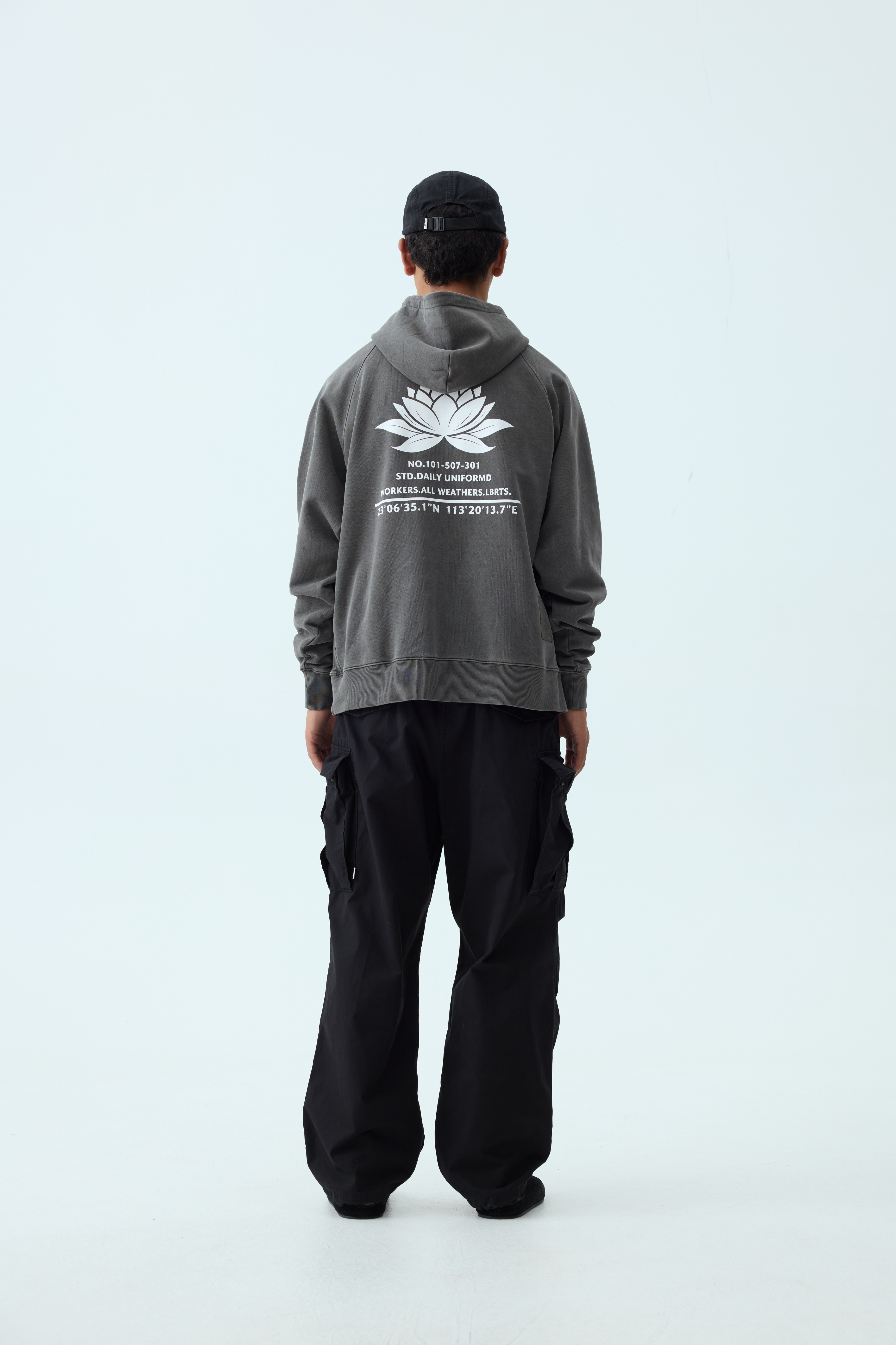 Garment-Dyed Heavyweight Military Print Hoodie