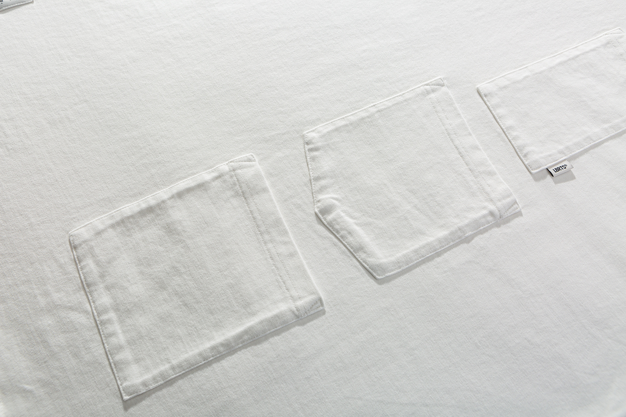 Men's Triple Pocket Distressed Crewneck T-shirt - Lightweight Cotton