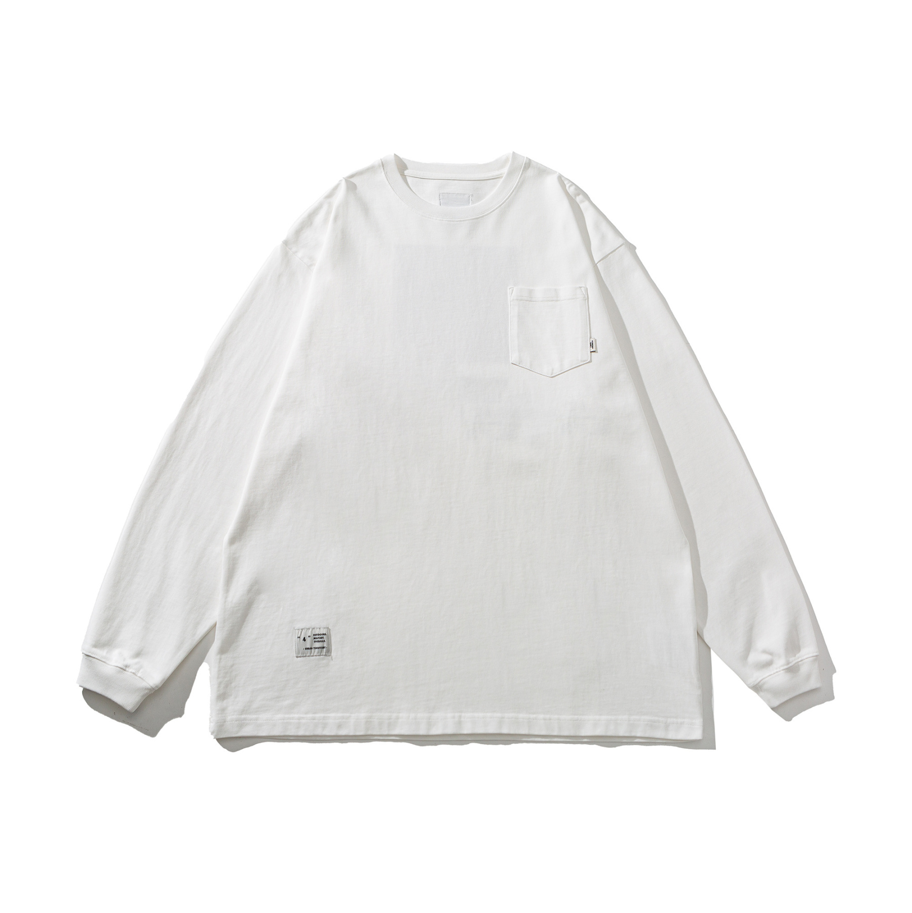 Men's Paisley Print Long Sleeve Tee - 310gsm Heavyweight Crewneck | Liberaturs