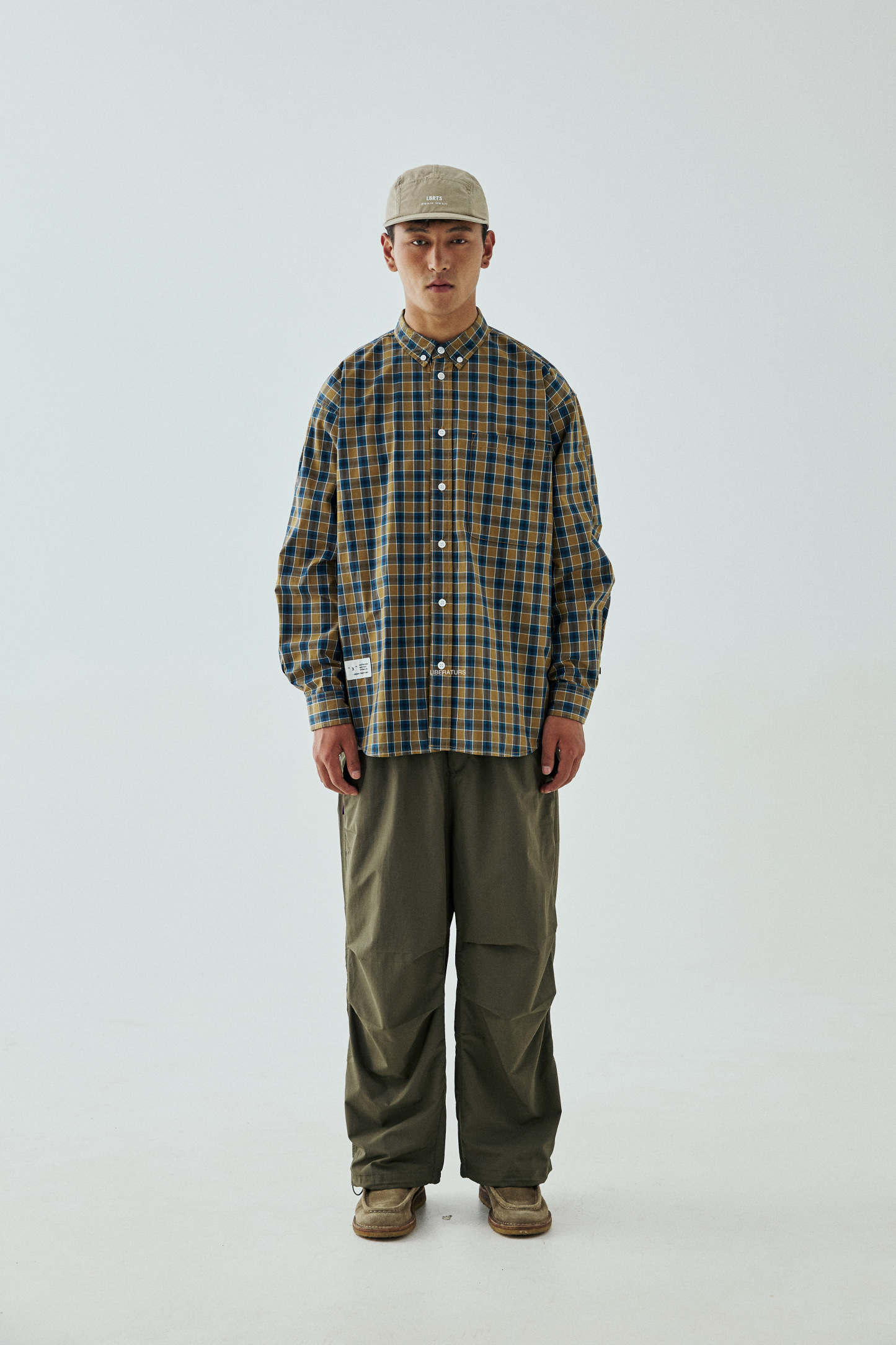 LA0050NT-卡其格纹长袖衬衫-批199元6