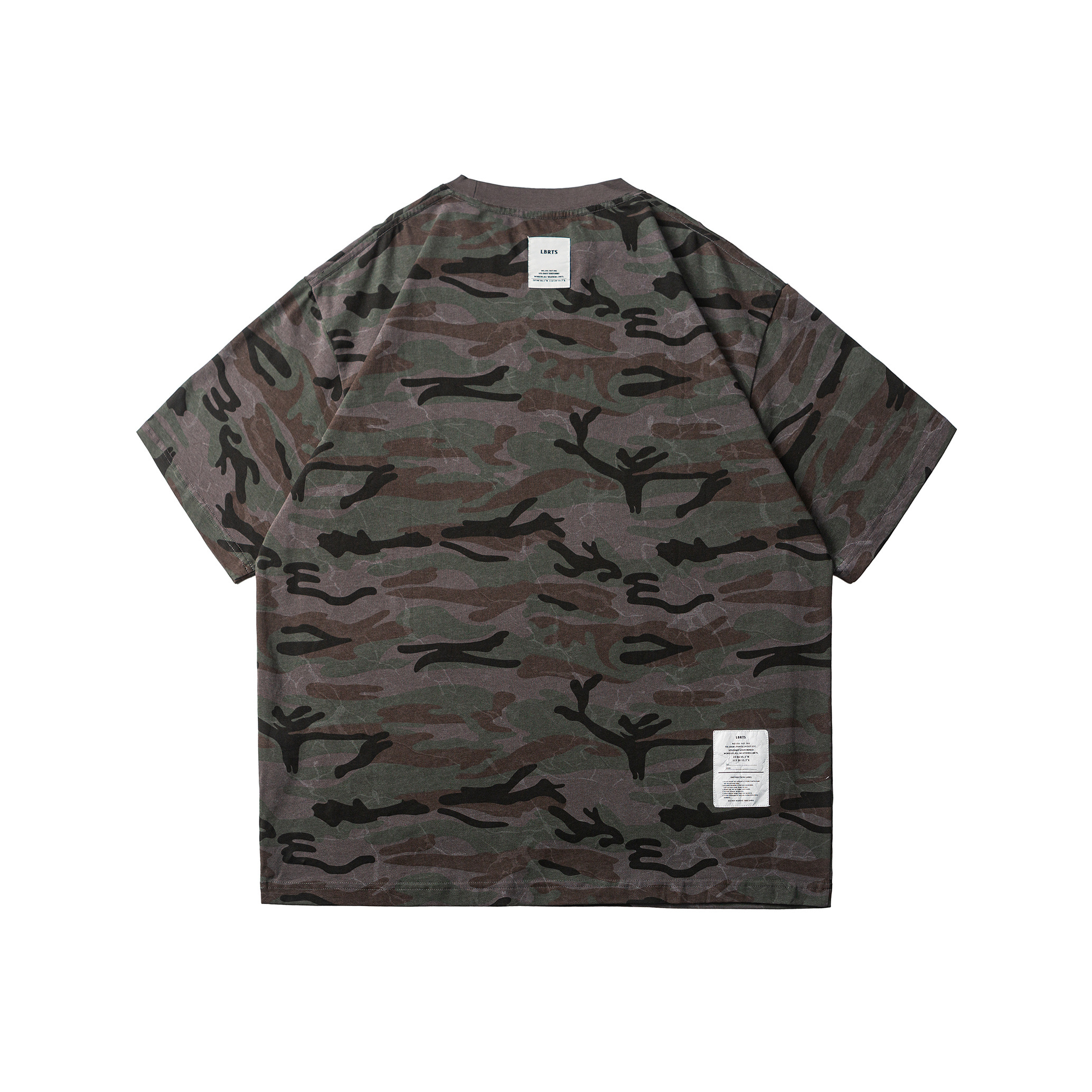 Men's Camo Crewneck T-Shirt - Relaxed Fit Casual Tee