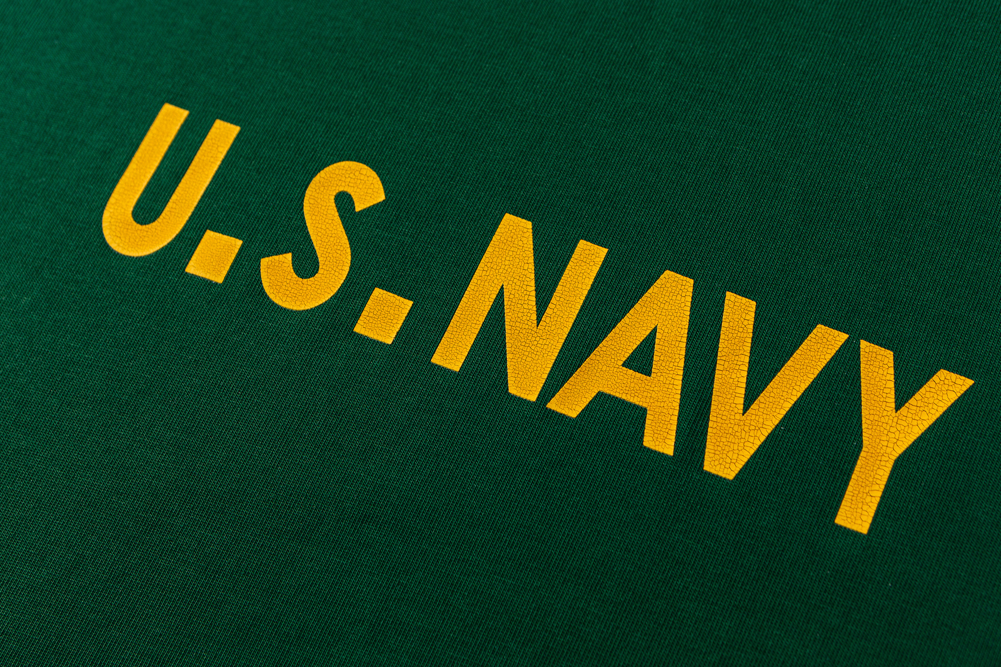 Men's Crackle Print U.S. NAVY Graphic T-shirt - Heavyweight Cotton