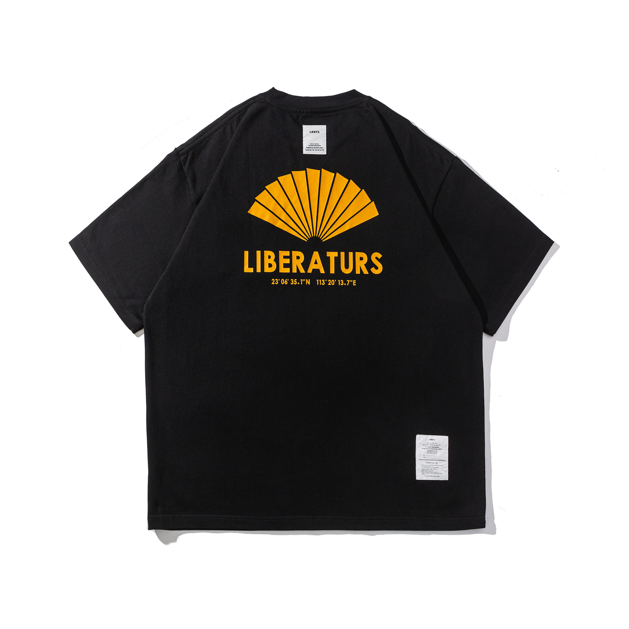 Men's Back Fan Graphic Crewneck T-shirt - Heavyweight Cotton