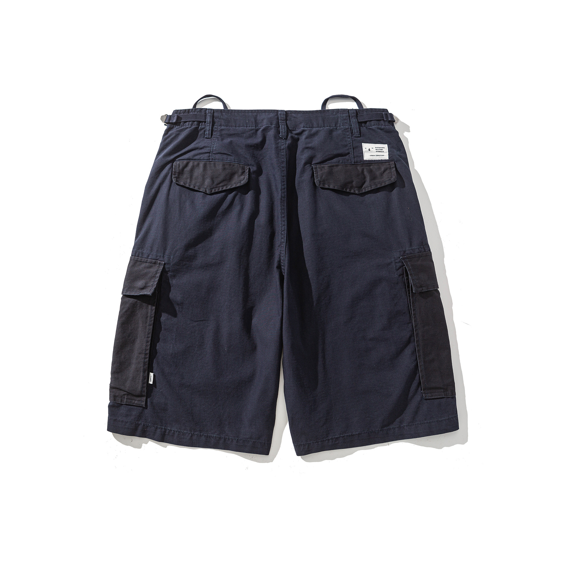 Men's Color-Block Cargo Pen Pocket Casual Shorts - Relaxed Fit Cotton