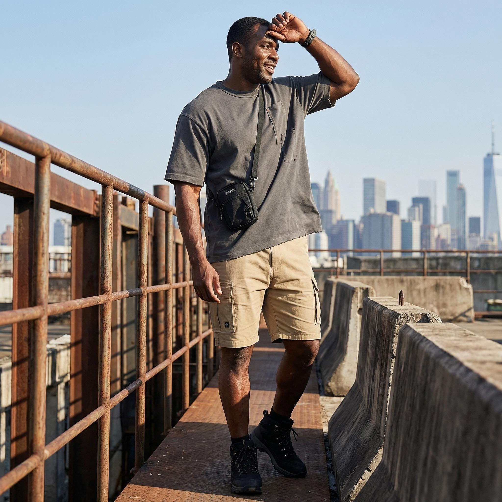 Men's Garment Dyed Vintage Distressed T-shirt - Heavyweight Cotton Graphic Tee