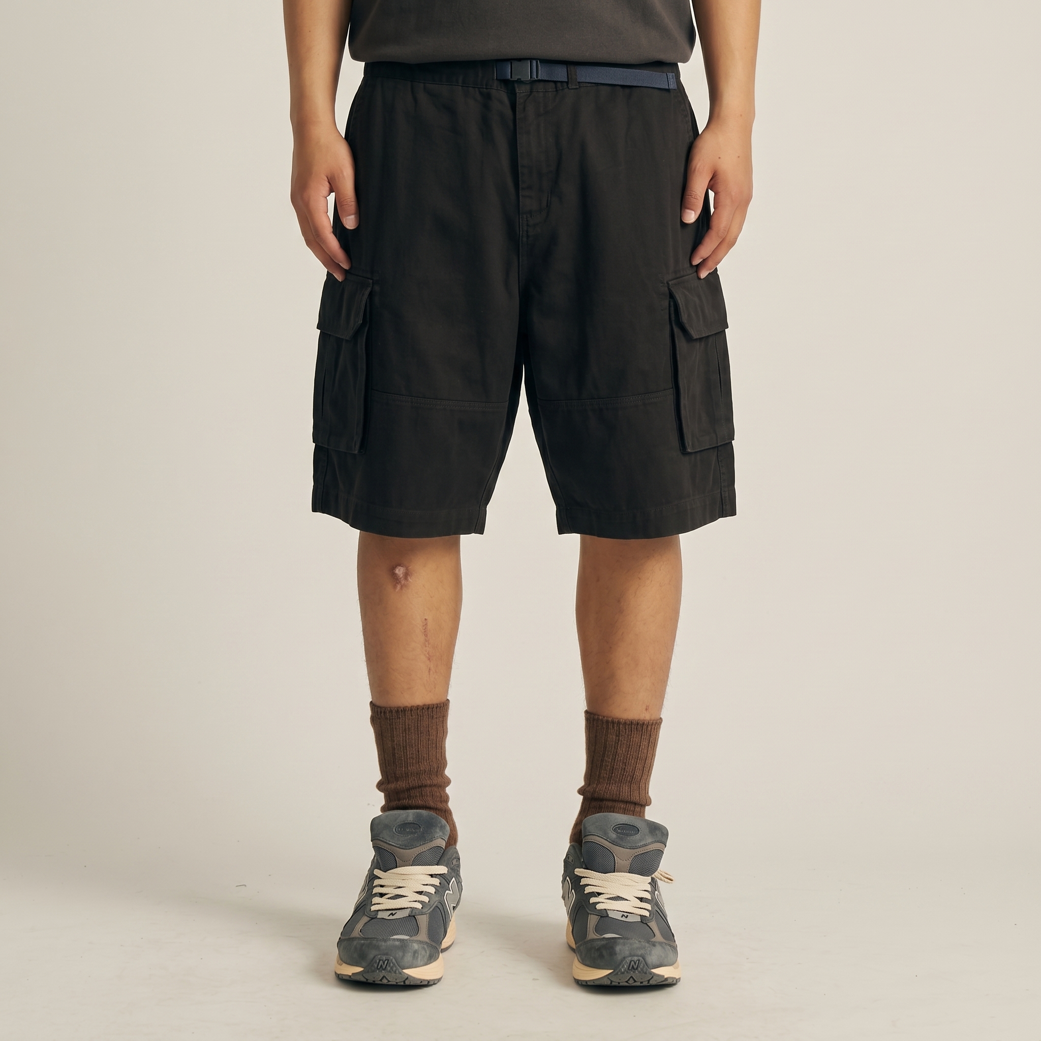 Men's Relaxed Fit Cargo Chino Shorts - Classic Utility Casual Twill