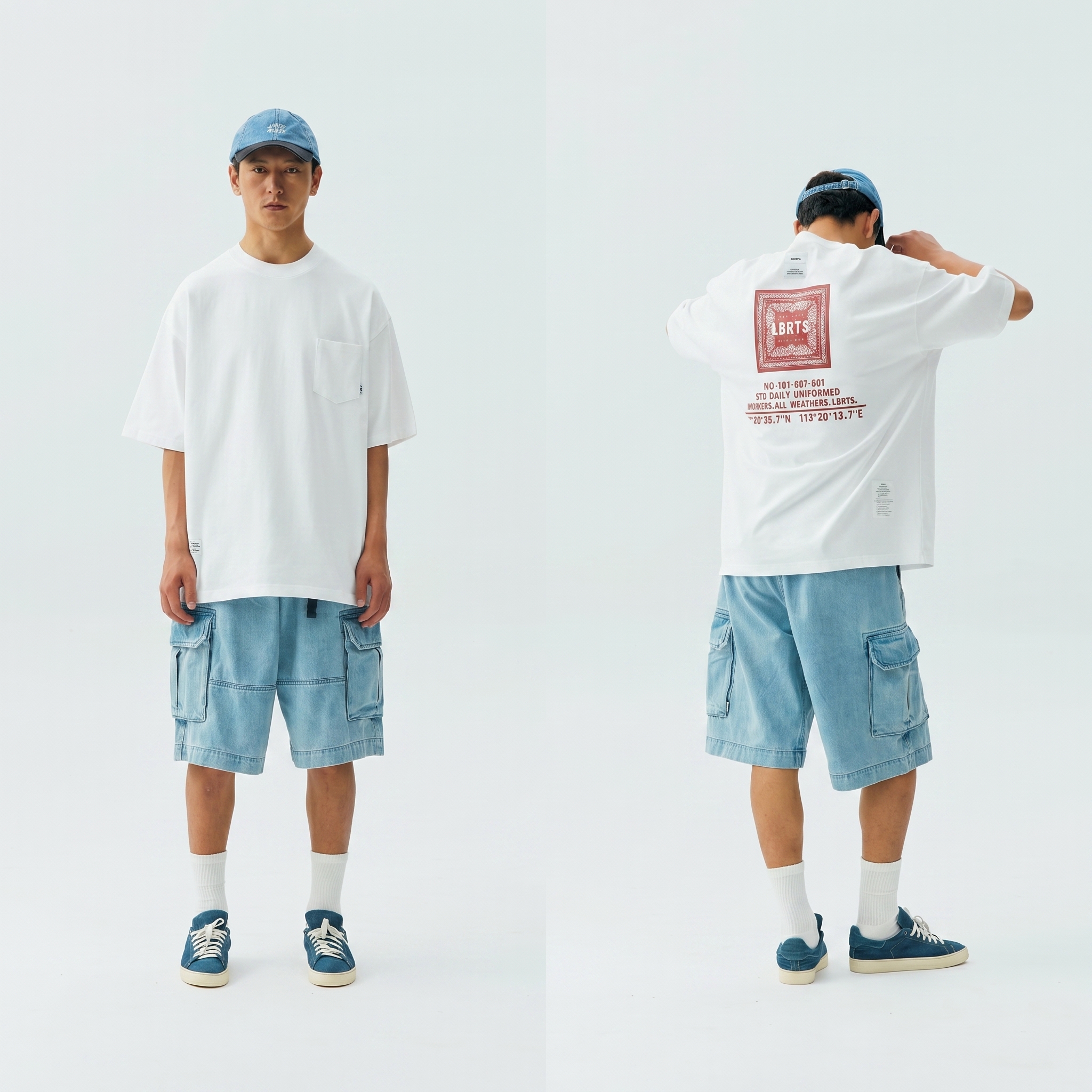 Men's Printed Short Sleeve Tee - Heavyweight Cotton Graphic T-Shirt