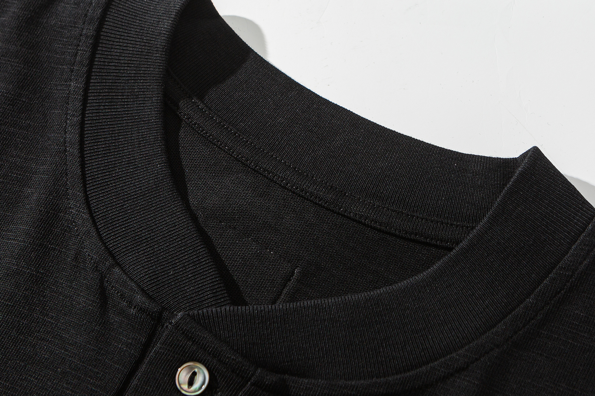 Men's "9" Graphic Henley Collar T-shirt - Mid-Weight Cotton
