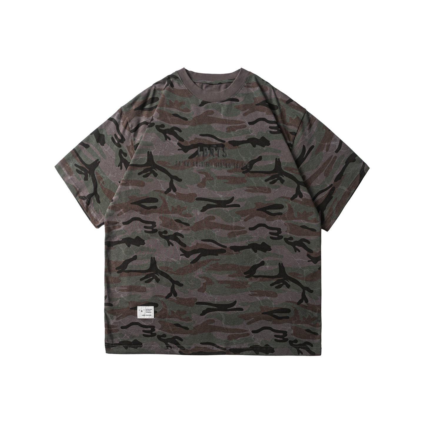 Men's Camo Crewneck T-Shirt - Relaxed Fit Casual Tee
