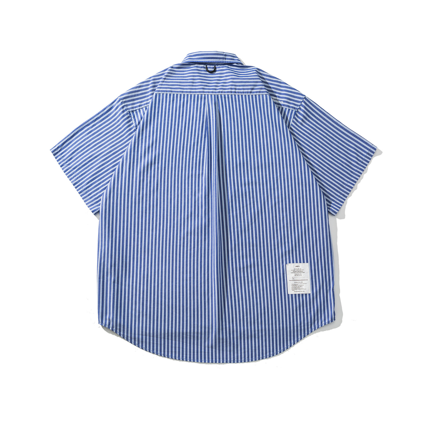 Men's Ocean Blue Stripe Short Sleeve Shirt - Relaxed Fit 