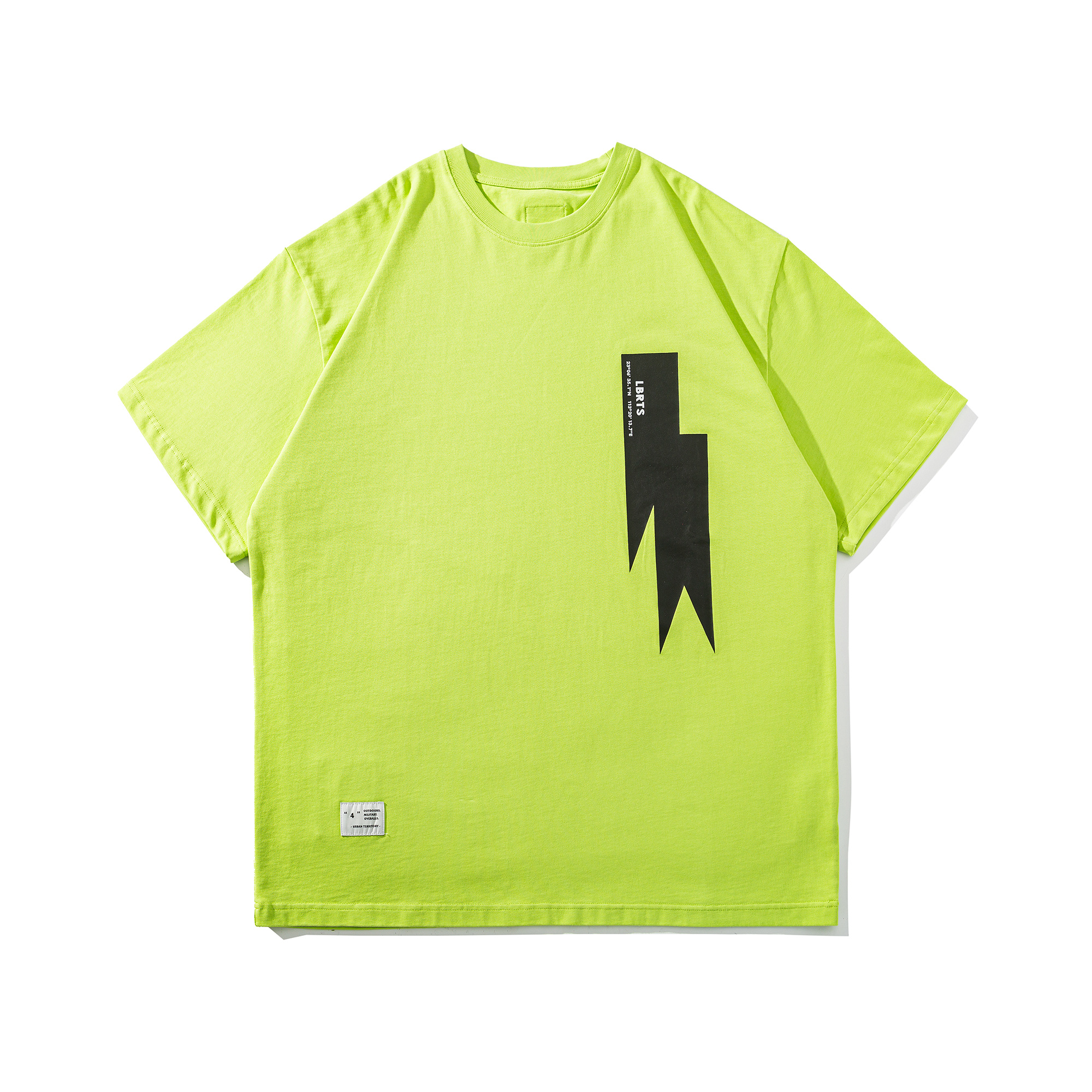 Men's 320gsm Front & Back Geometric Ribbon Graphic T-shirt - Heavyweight Cotton