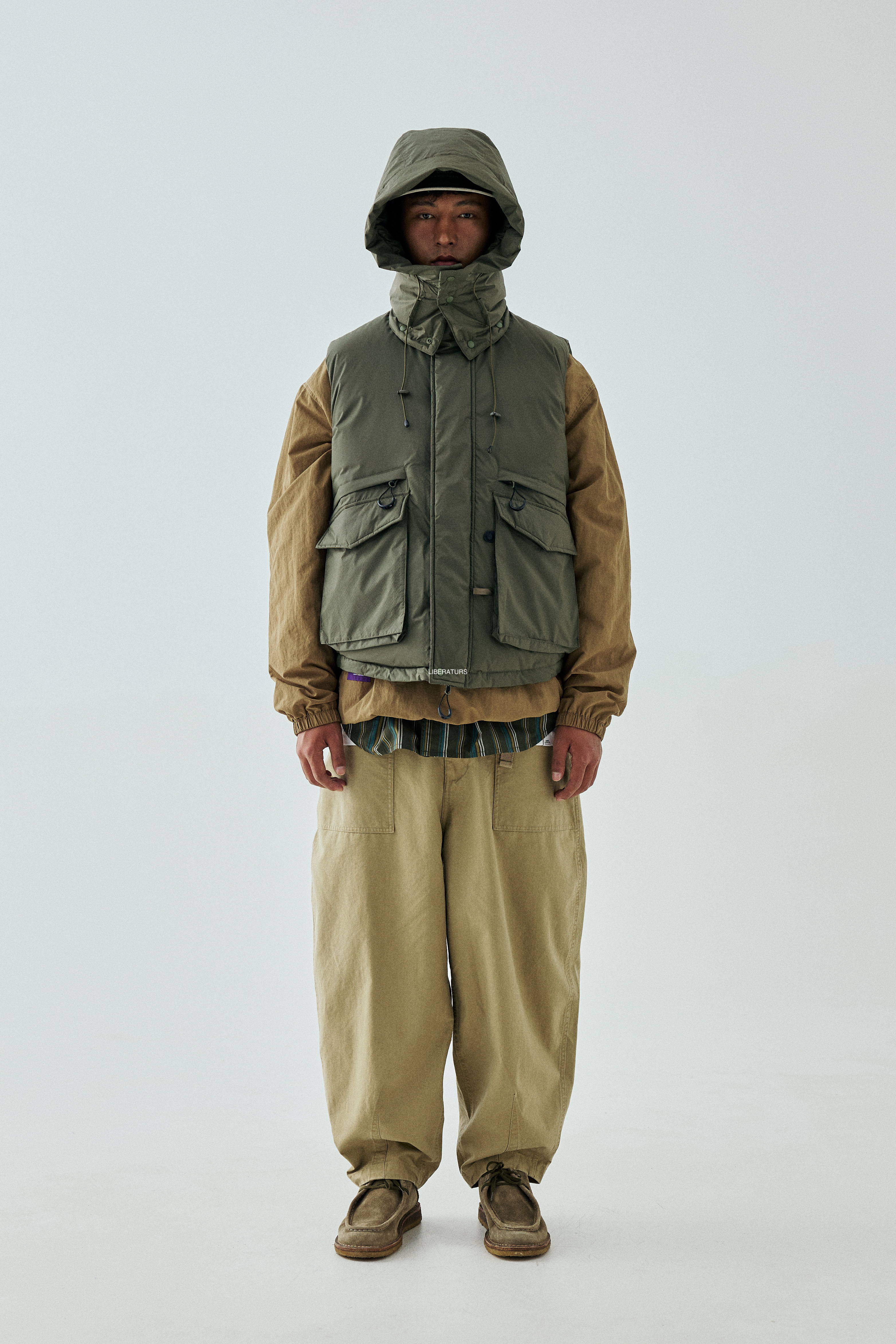 Men's Oversized Down Vest - Premium Insulated Puffer Vest-Liberaturs