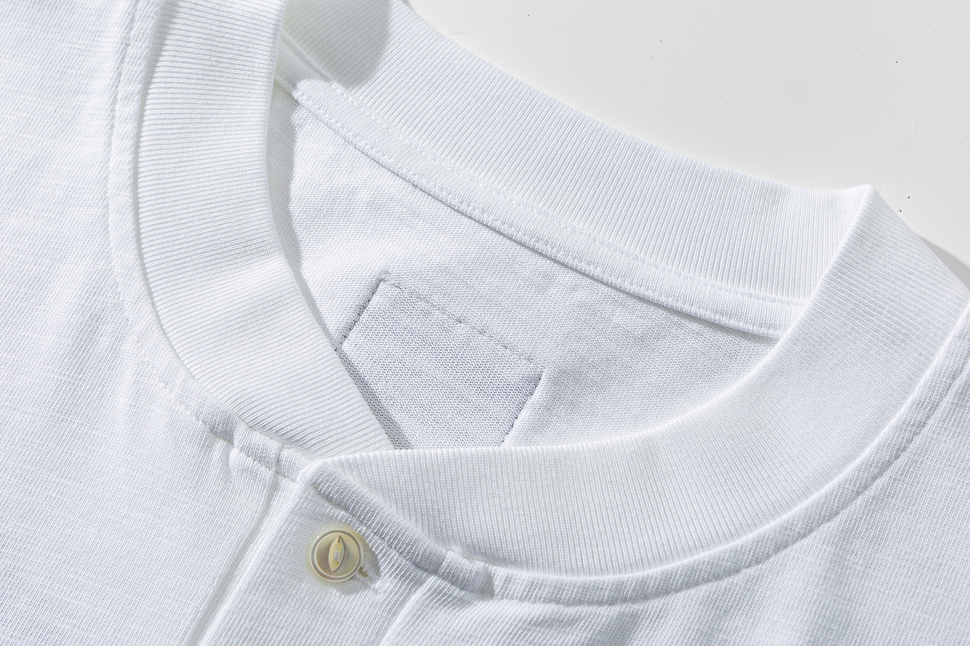 Men's "Sail" Henley Neck T-shirt - Mid-Weight Cotton