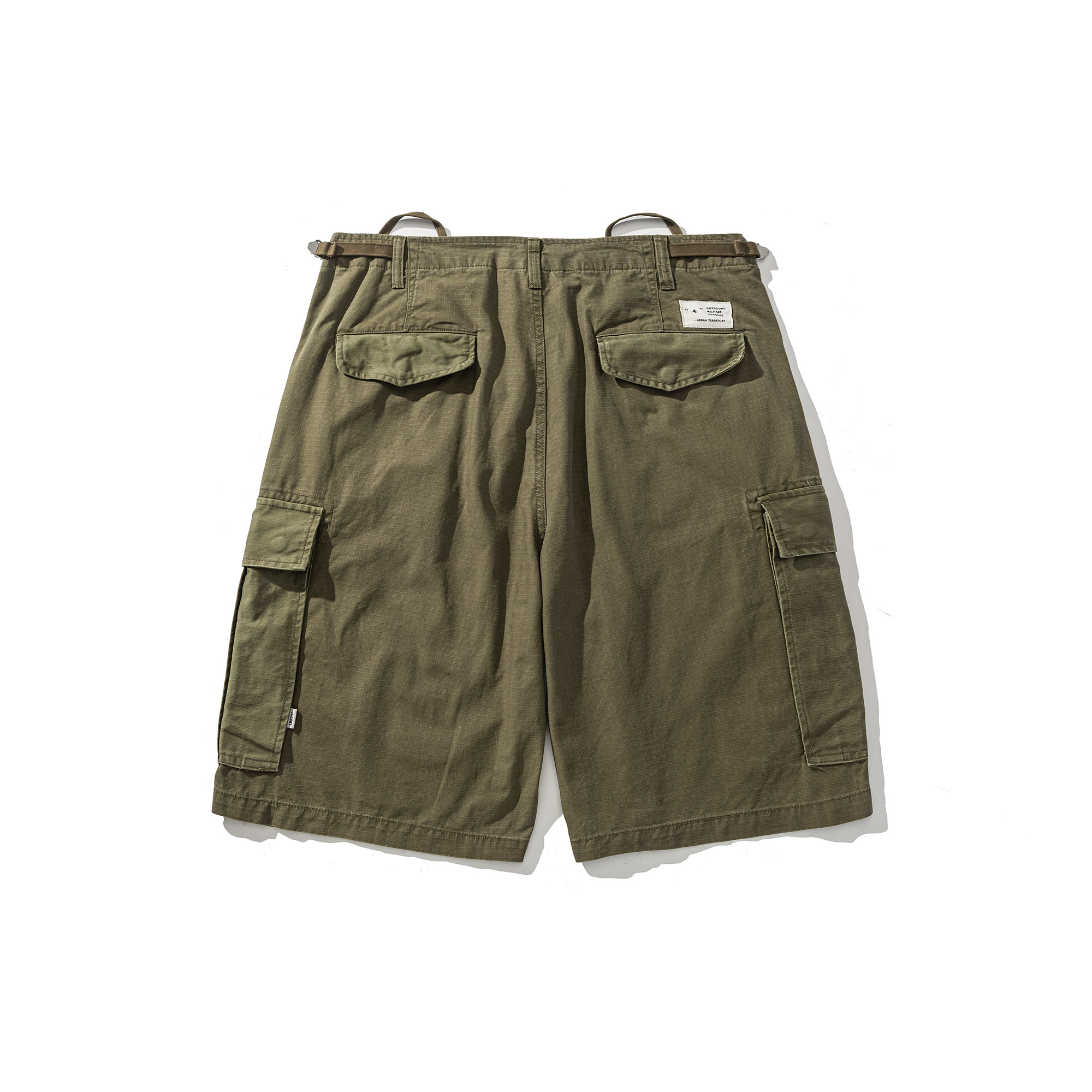 Men's Color-Block Cargo Pen Pocket Casual Shorts - Relaxed Fit Cotton