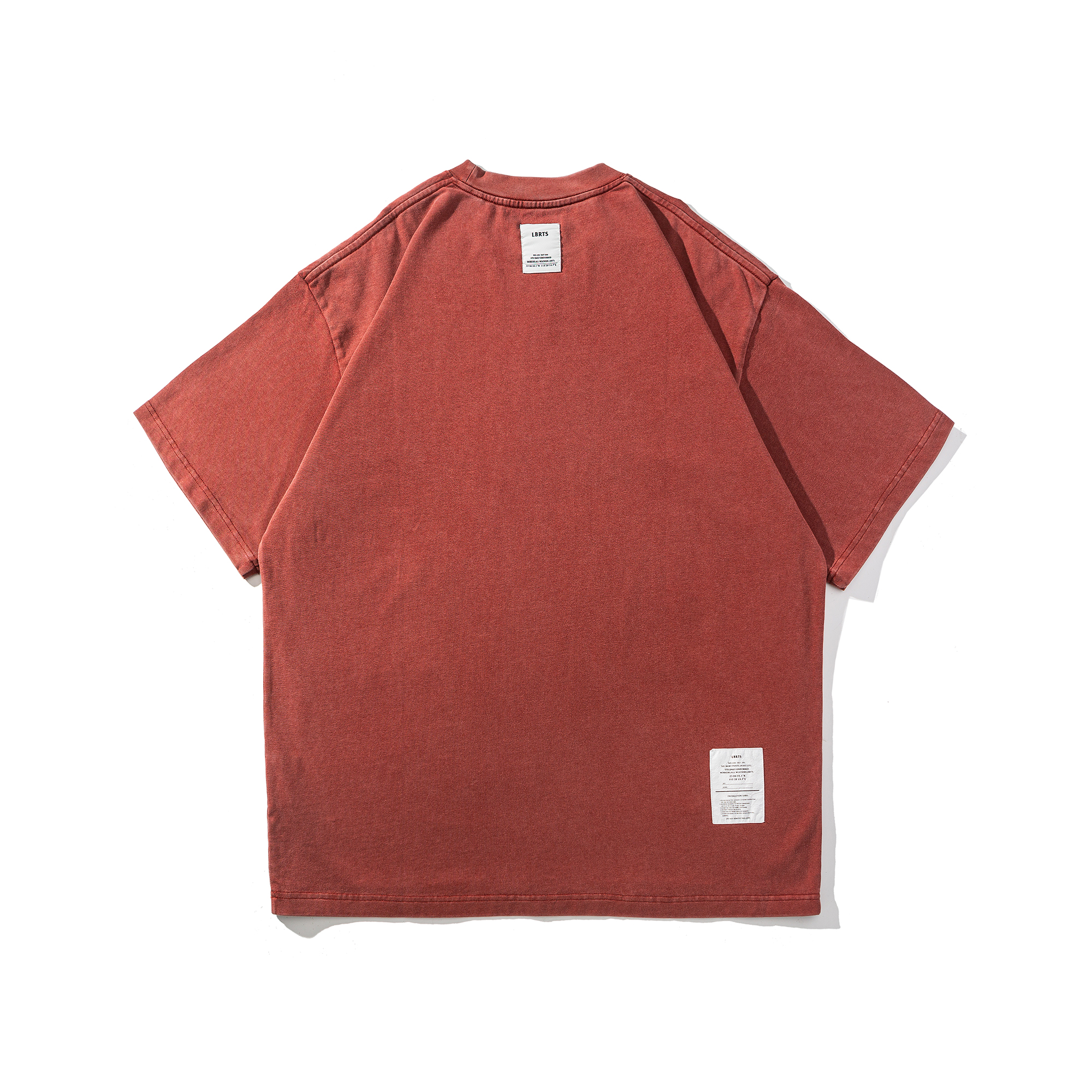 Men's Vintage Washed Crackle Print Football Graphic T-shirt - Heavyweight Cotton