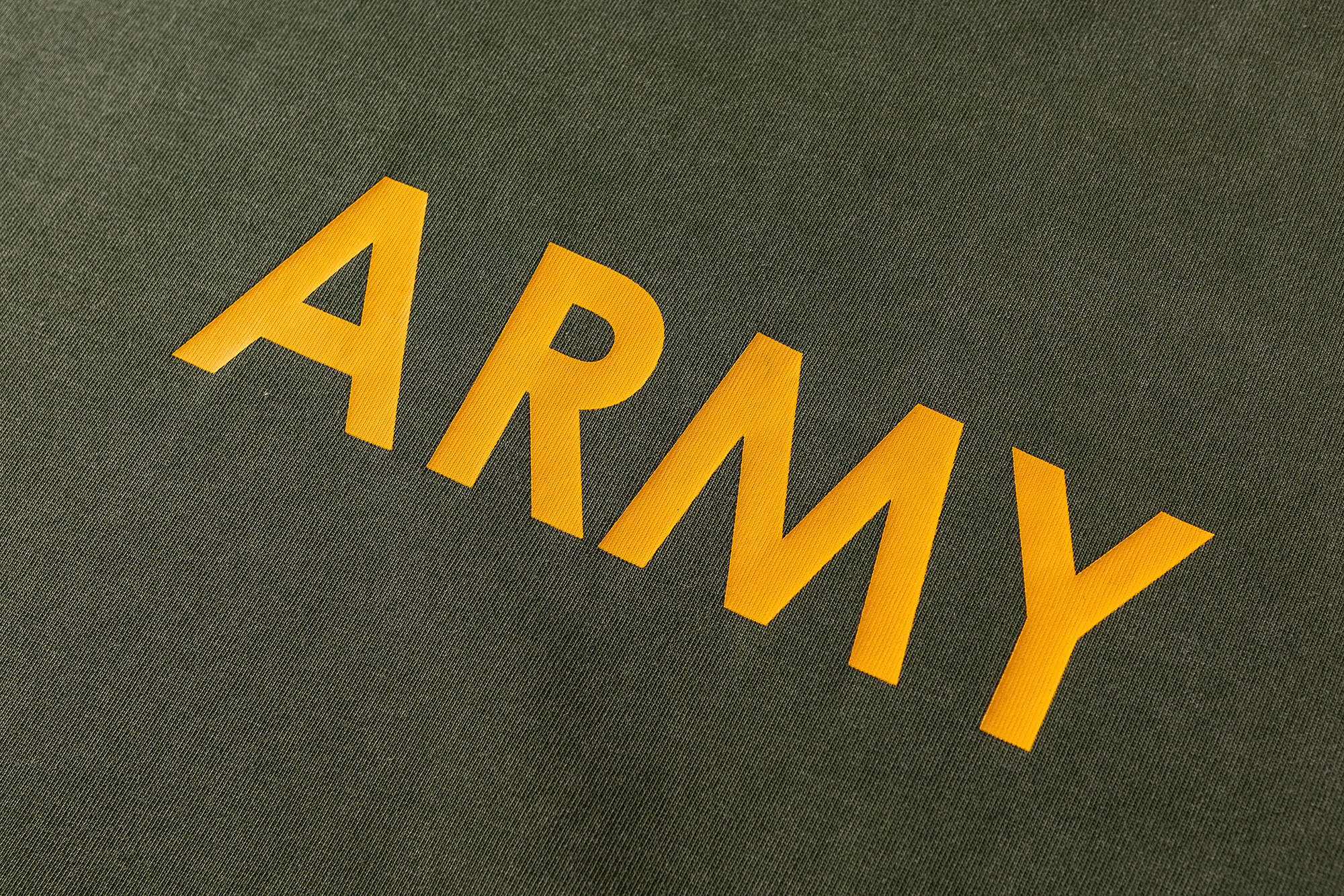 Heavyweight Washable-Fade ARMY Graphic Tee