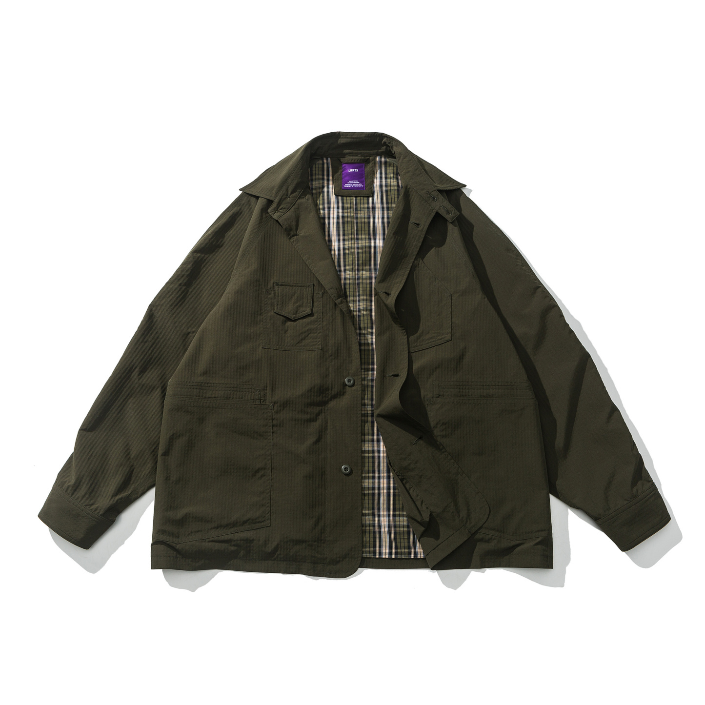 Men's Technical Blazer - Multi-Pocket Safari Jacket with Ripstop Fabric -Liberaturs
