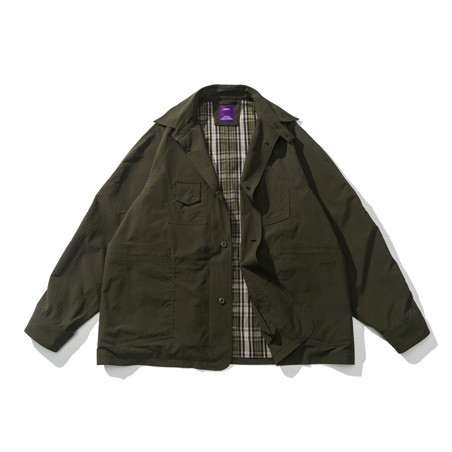 Men's Technical Blazer - Multi-Pocket Safari Jacket with Ripstop Fabric -Liberaturs
