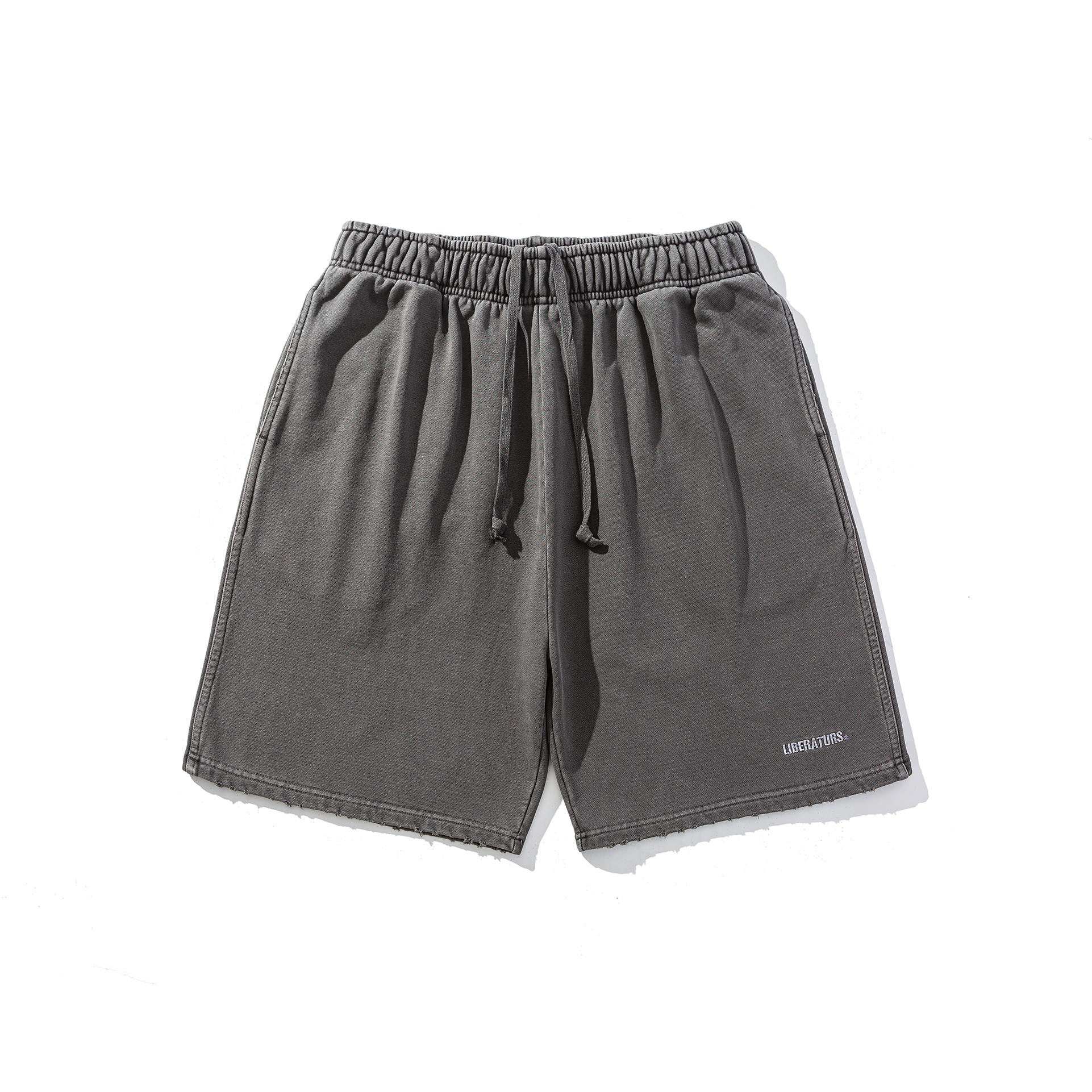 [Copy]Men's Embroidered Casual Sweat Shorts - Relaxed Fit Cotton Knit