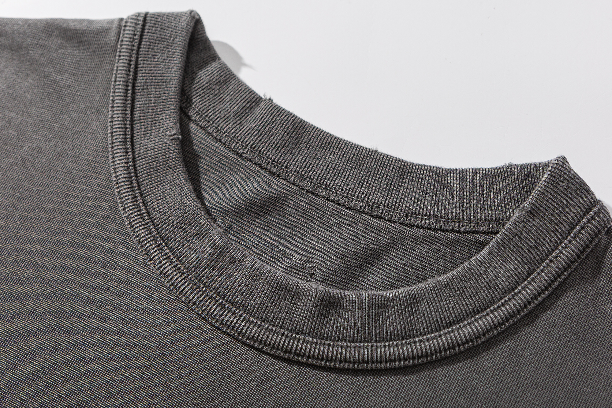 Men's Garment Dyed Vintage Distressed T-shirt - Heavyweight Cotton Graphic Tee