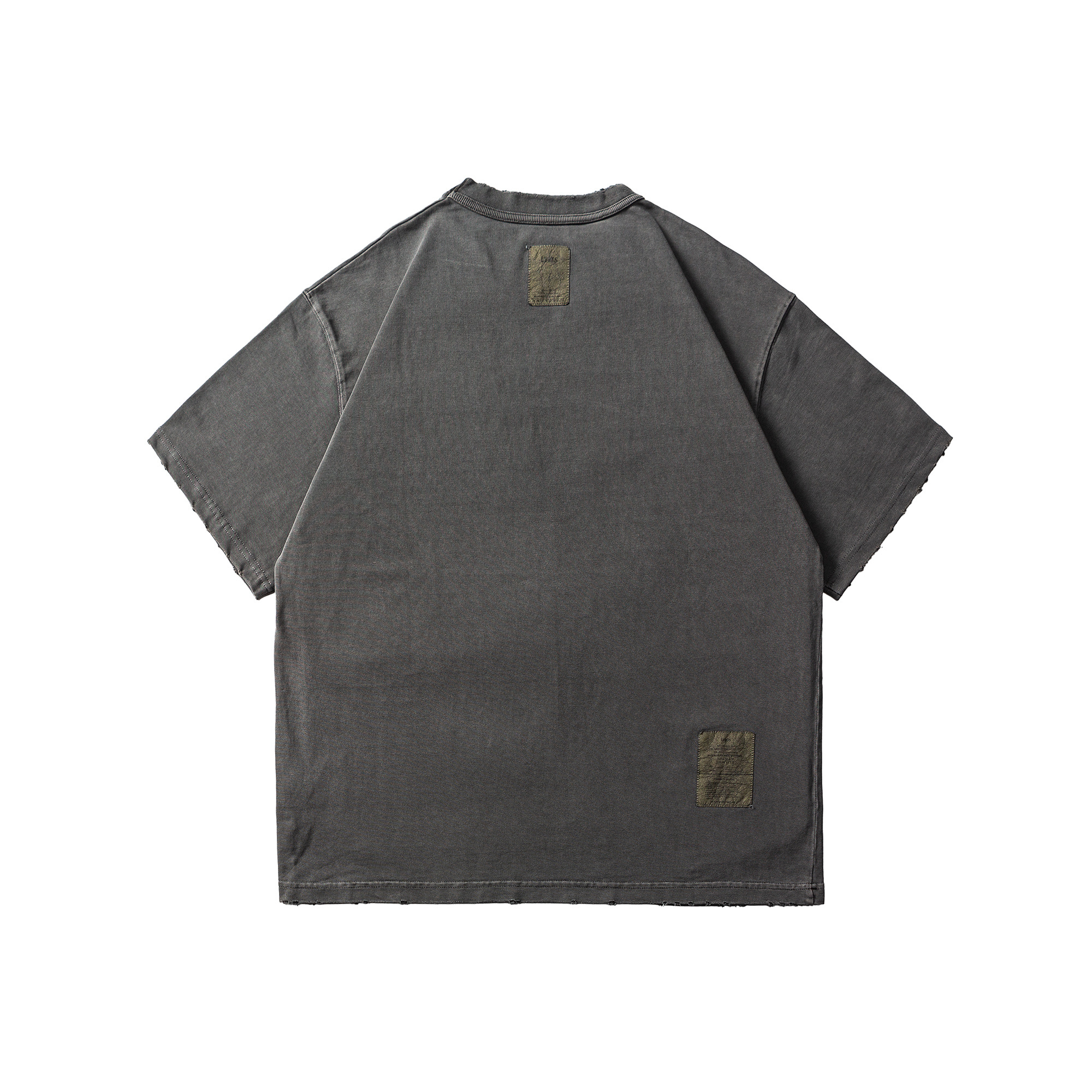 Garment-Dyed Distressed Pocket Tee - Washed Khaki