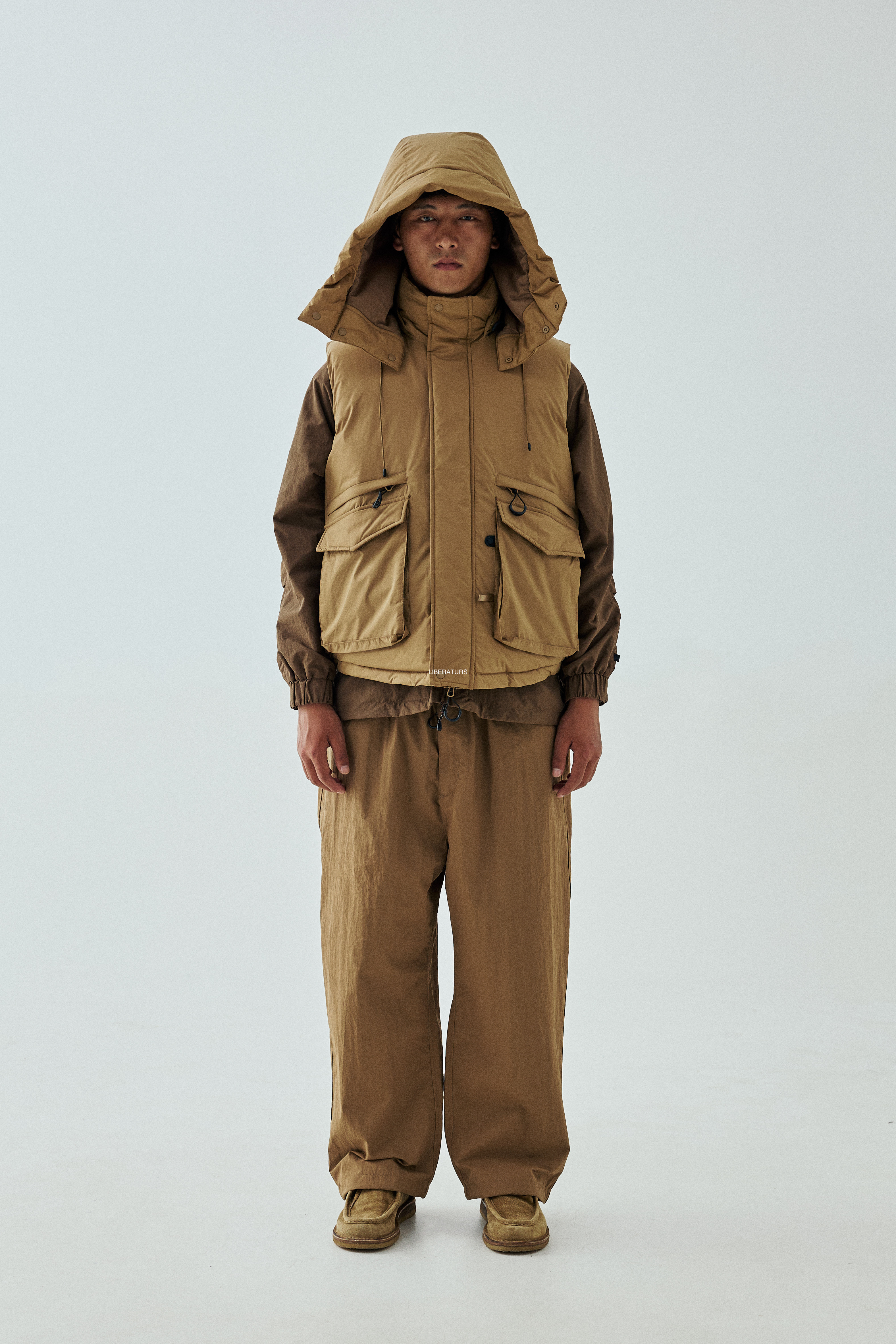 Men's Oversized Down Vest - Premium Insulated Puffer Vest-Liberaturs