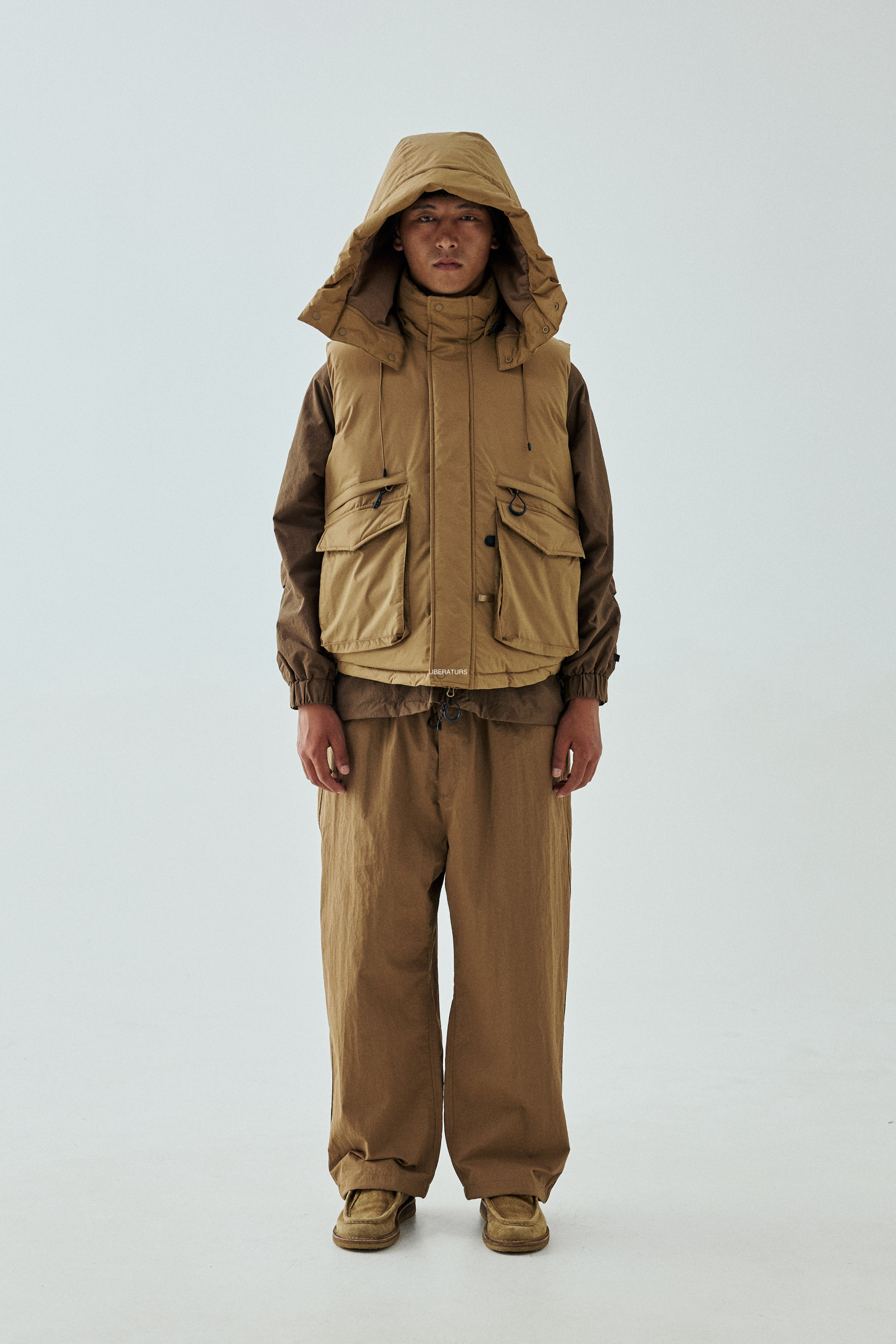 Men's Oversized Down Vest - Premium Insulated Puffer Vest-Liberaturs