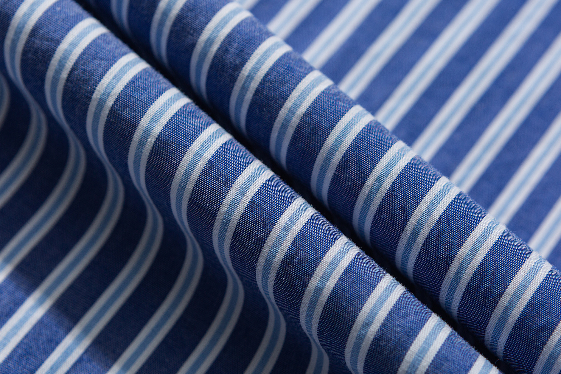 Men's Ocean Blue Stripe Short Sleeve Shirt - Relaxed Fit 