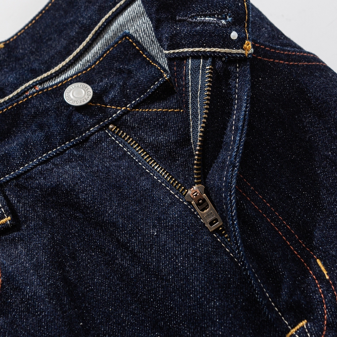 Men's Selvedge Denim Jeans - One-Wash Raw Denim with Comfort Fit