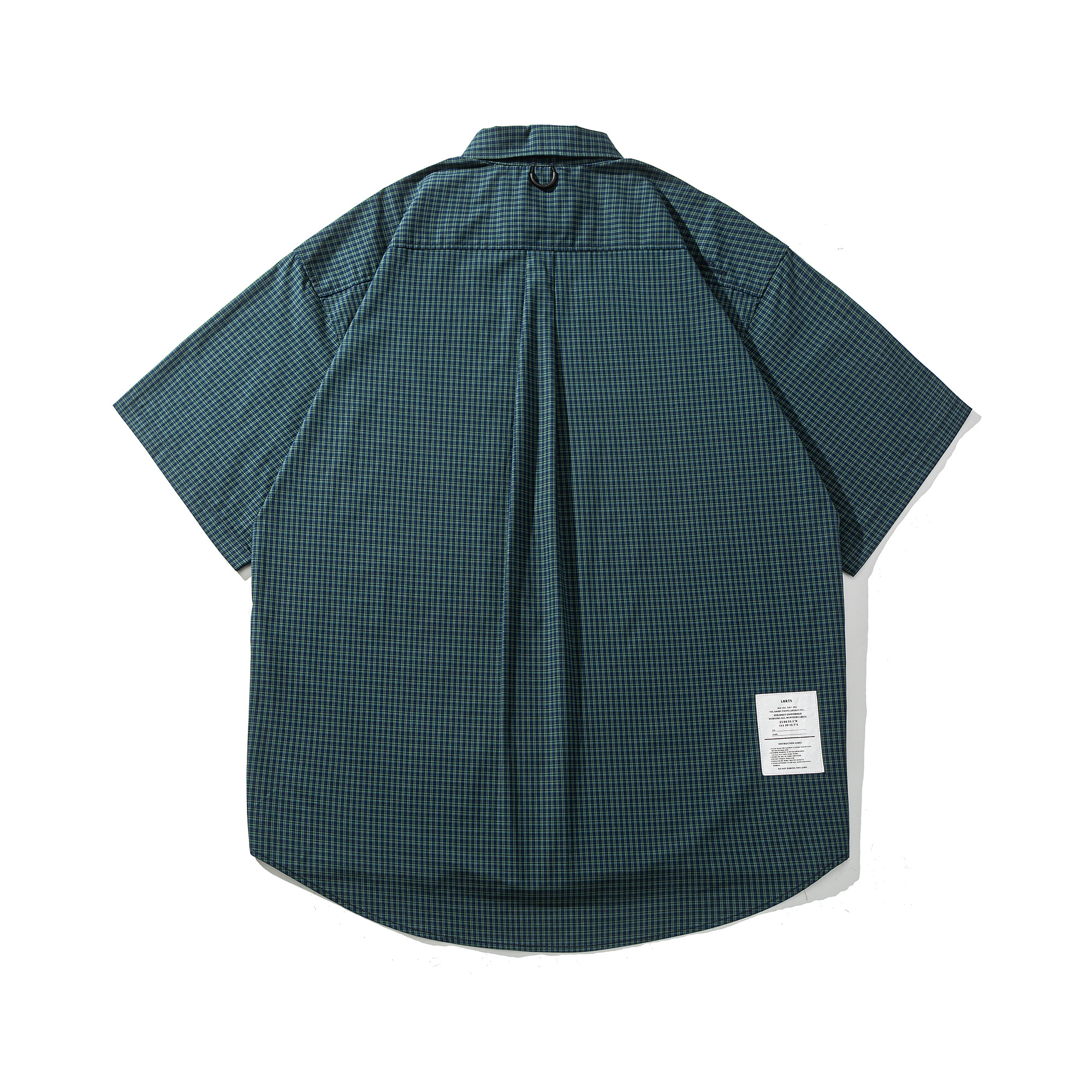 Men's Classic Retro Green Plaid Short Sleeve Shirt - Relaxed Fit | Liberaturs