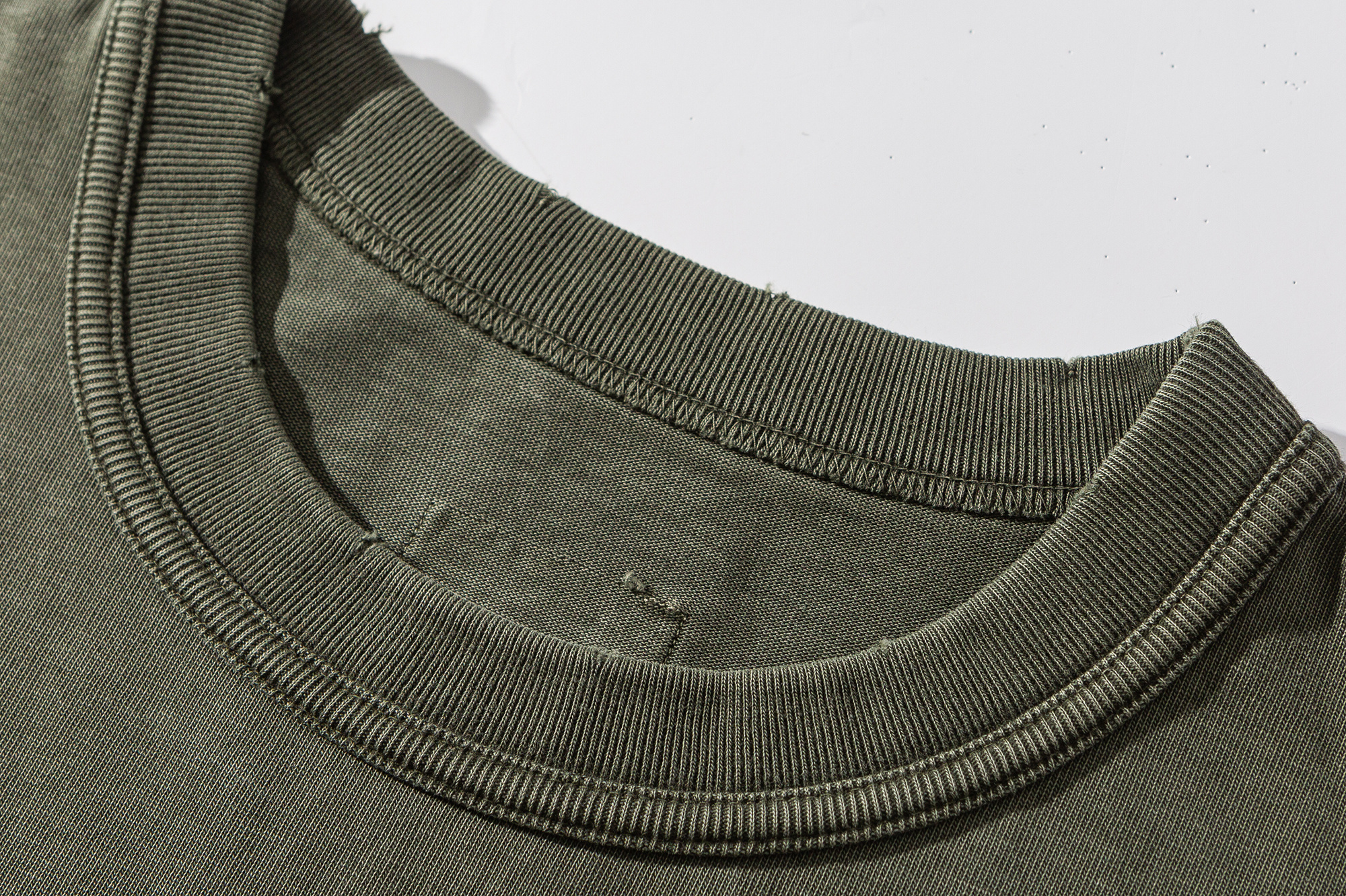 Men's Garment Dyed Vintage Military Graphic T-shirt - Distressed Heavyweight Cotton