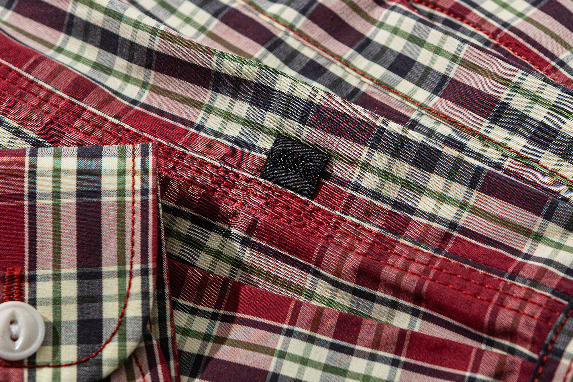 Men's Vintage Red Plaid Shirt - Brushed Cotton Flannel Shirt -Liberaturs