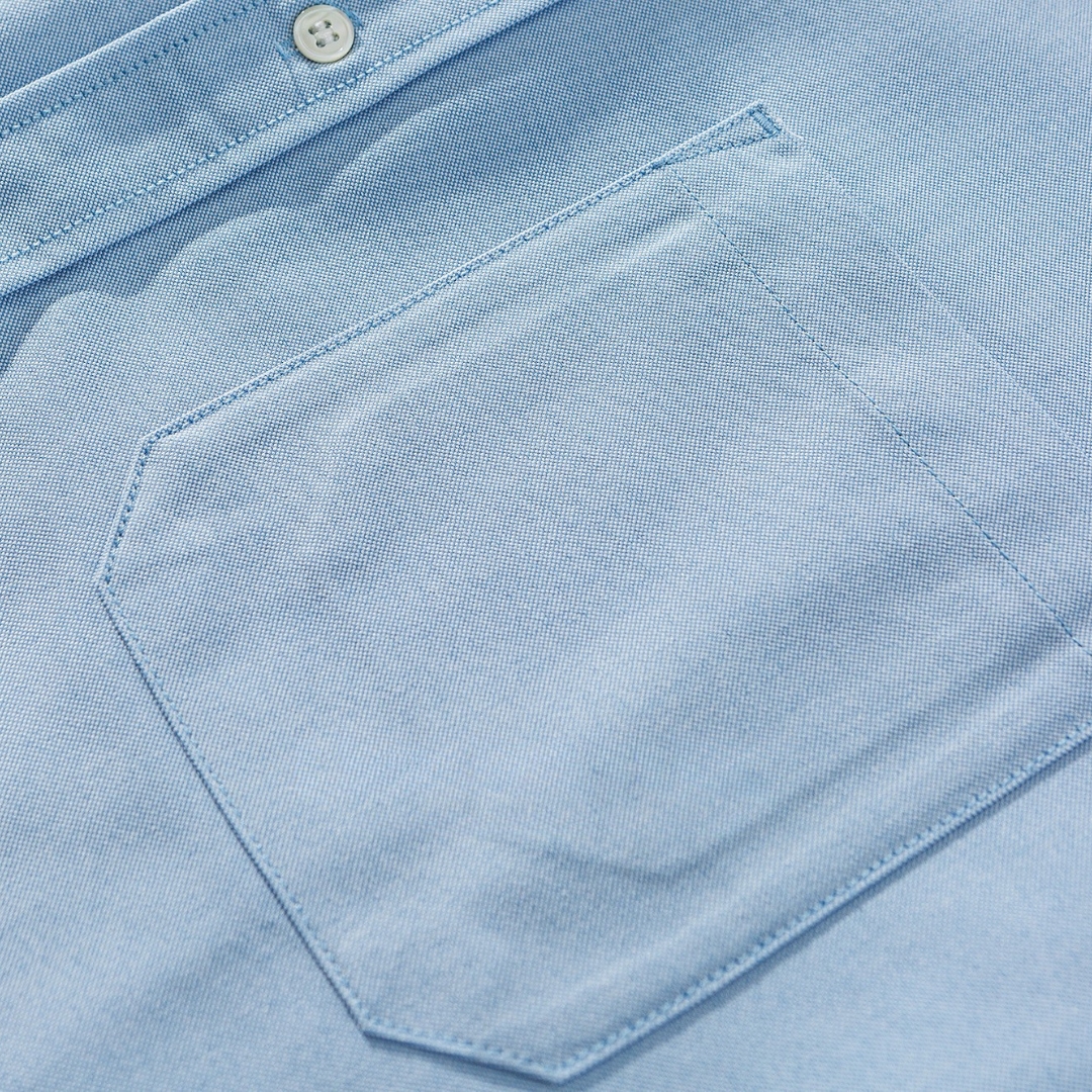 Men's Classic Oxford Button-Down Short Sleeve Shirt - Relaxed Fit  | Photo 9