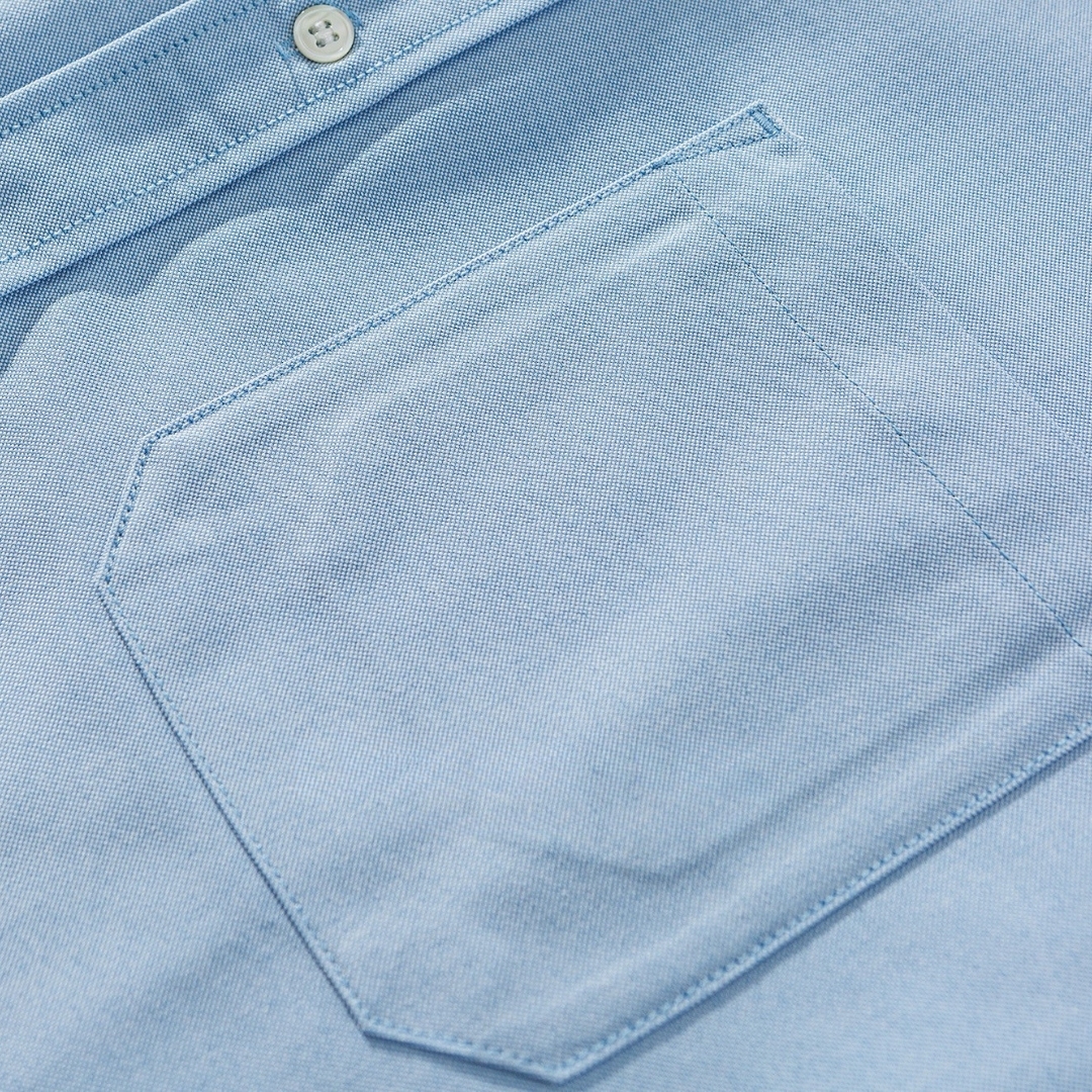 Men's Classic Oxford Button-Down Short Sleeve Shirt - Relaxed Fit 