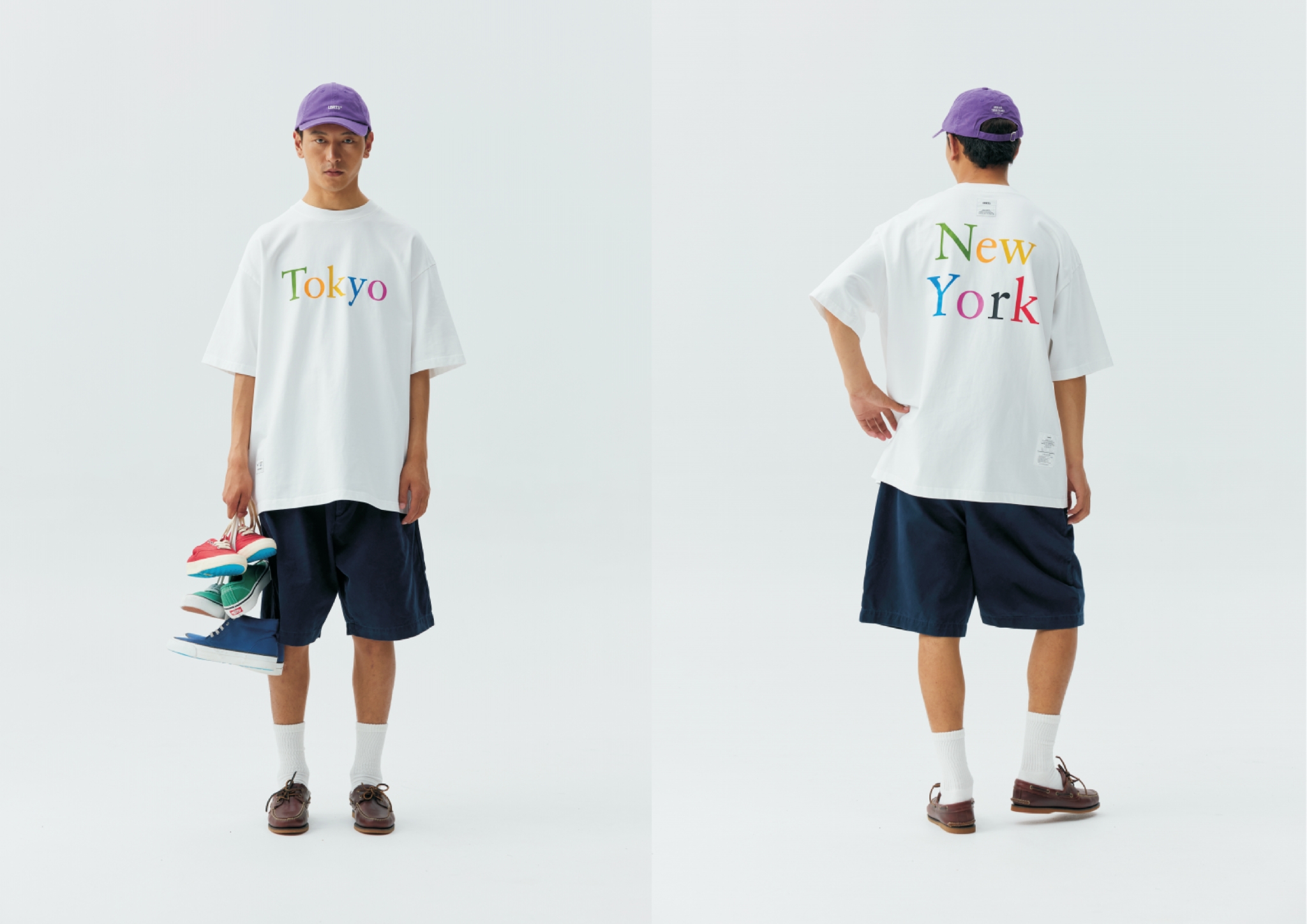 Men's Tokyo New York Dual City Graphic T-shirt - Heavyweight Cotton