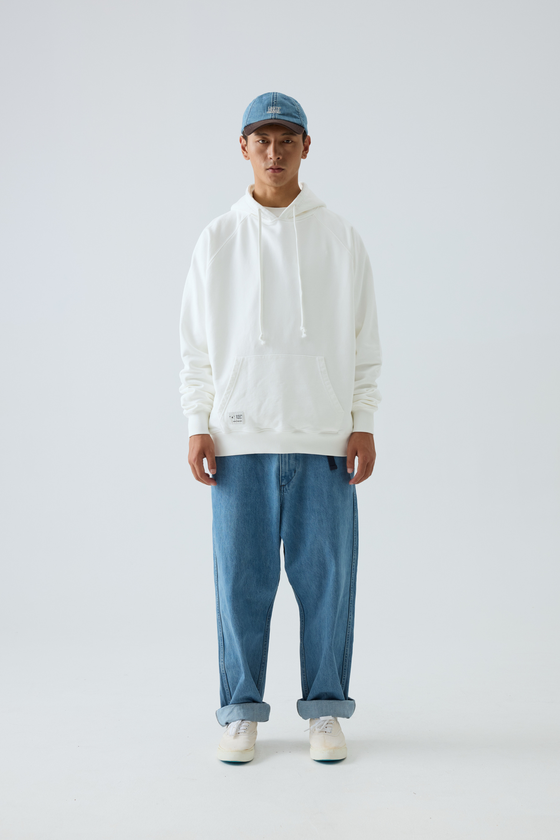 Men's Embroidered Hoodie - Heavyweight Pullover Cotton Blend Sweatshirt-Liberaturs