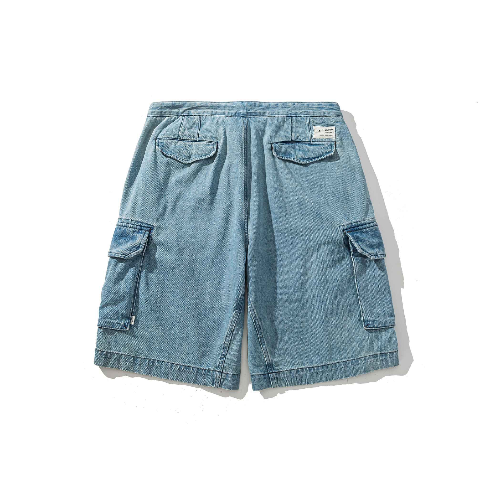 Men's Cargo Denim Shorts - Relaxed Fit Utility Shorts