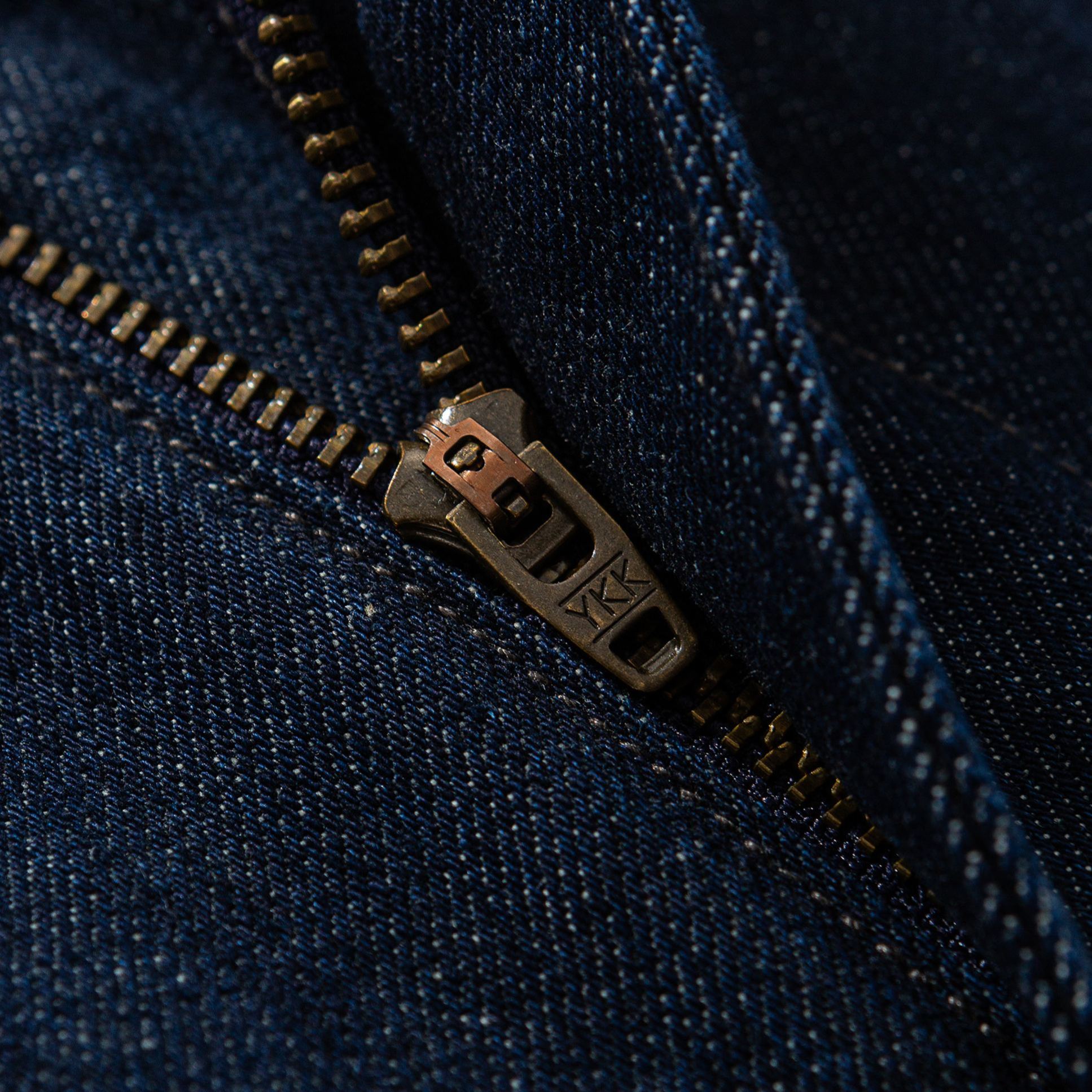 Tapered Buckle-Waist Denim Long Pants | Photo 8