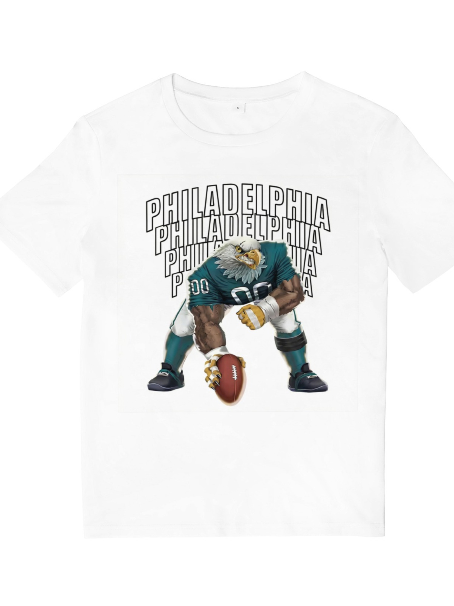 Philadelphia Football Graphic T-Shirt - Men's Vintage Eagle Print Gameday Tee