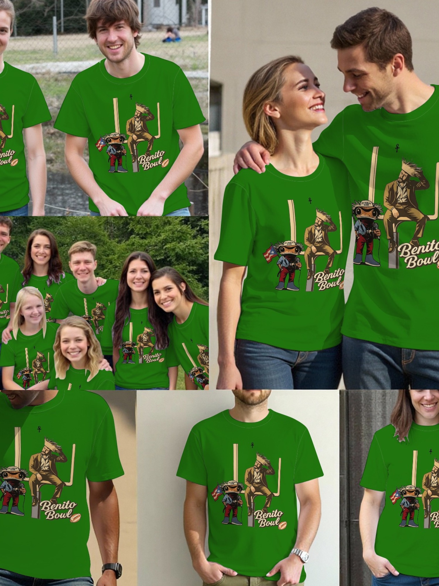 Benito Bowl Graphic T-Shirt - Bad Bunny Inspired Coquí & Football Streetwear Tee