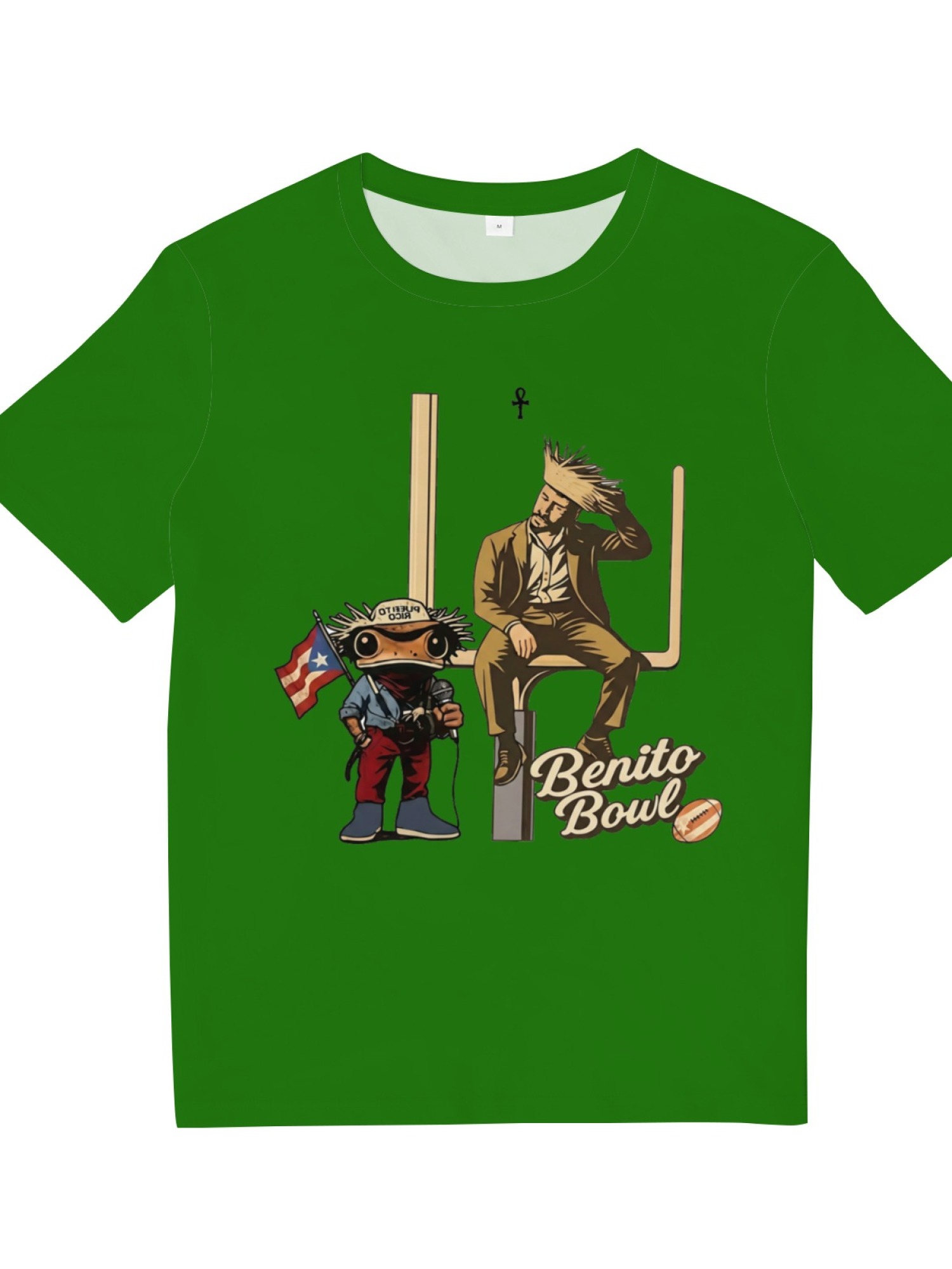 Benito Bowl Graphic T-Shirt - Bad Bunny Inspired Coquí & Football Streetwear Tee