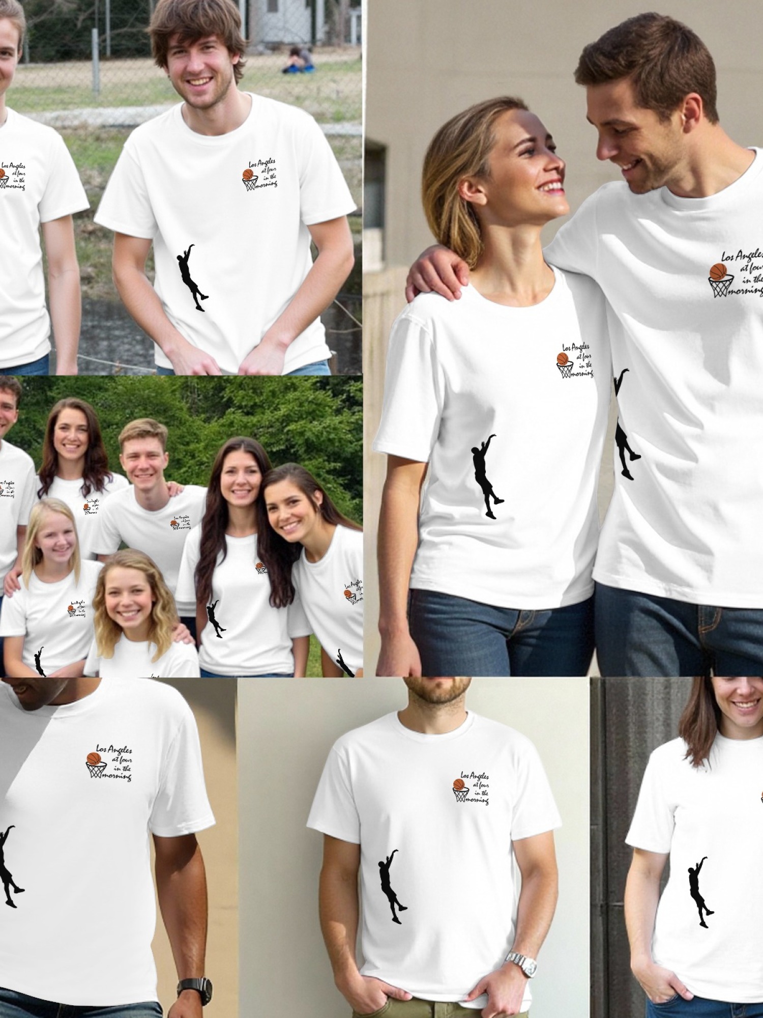 Mamba Mentality "Los Angeles at Four in the Morning" Basketball Graphic T-Shirt - Men's Cotton Tee