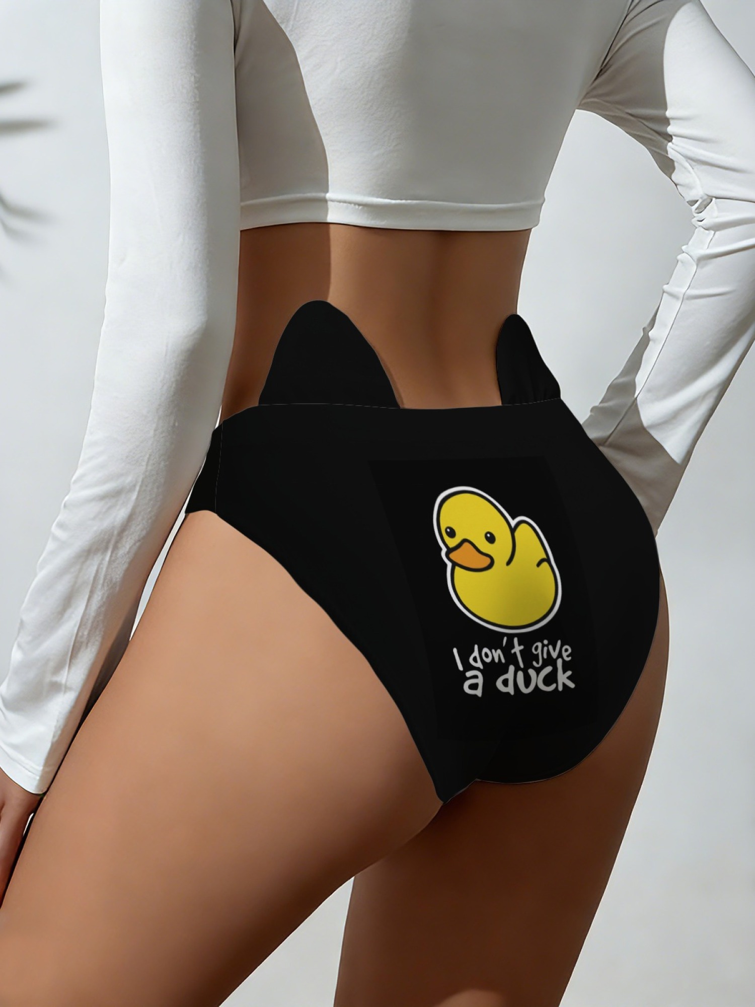 I Don't Give A Duck | Funny Cat Ear Panties for Women