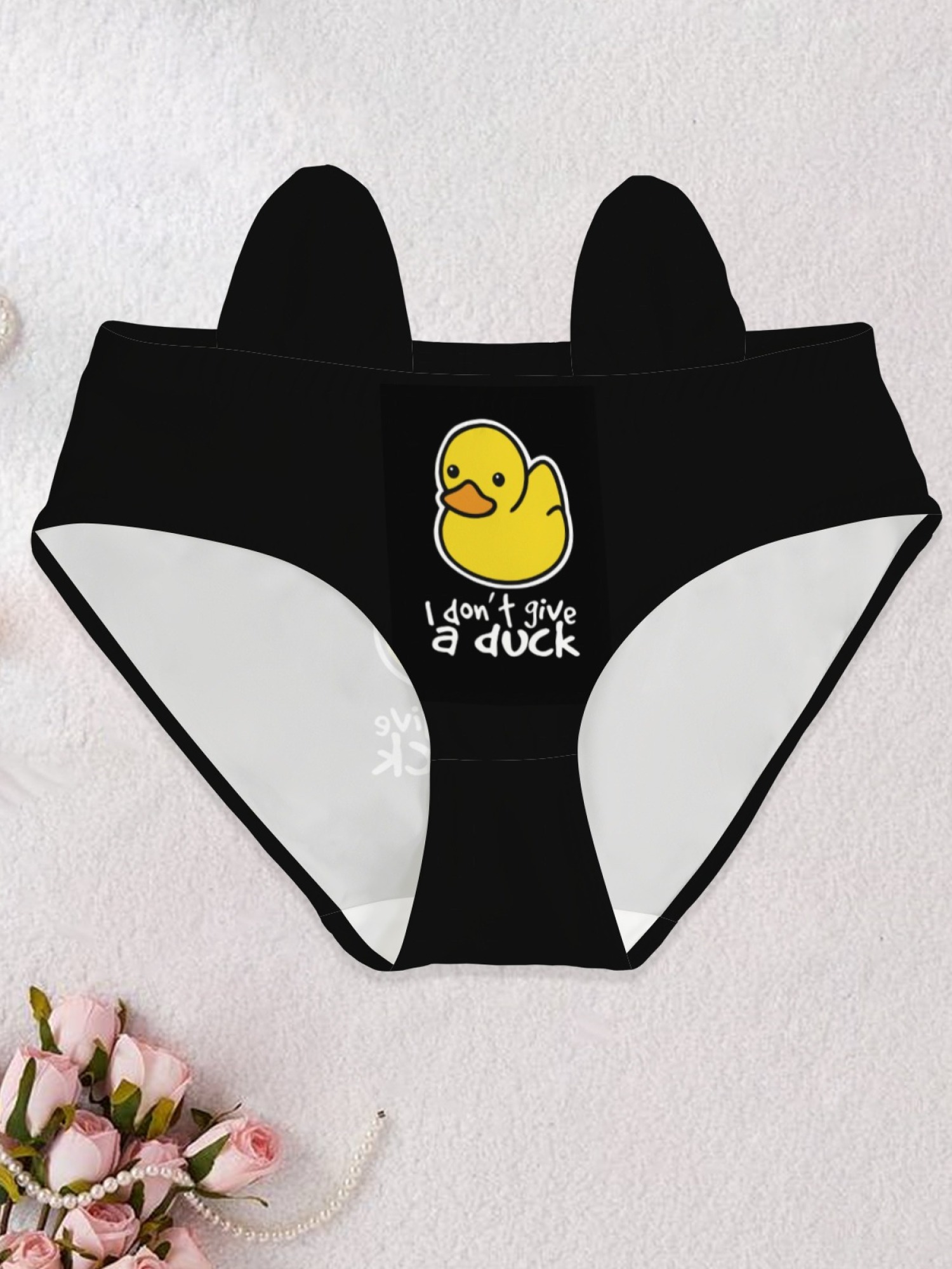 I Don't Give A Duck | Funny Cat Ear Panties for Women