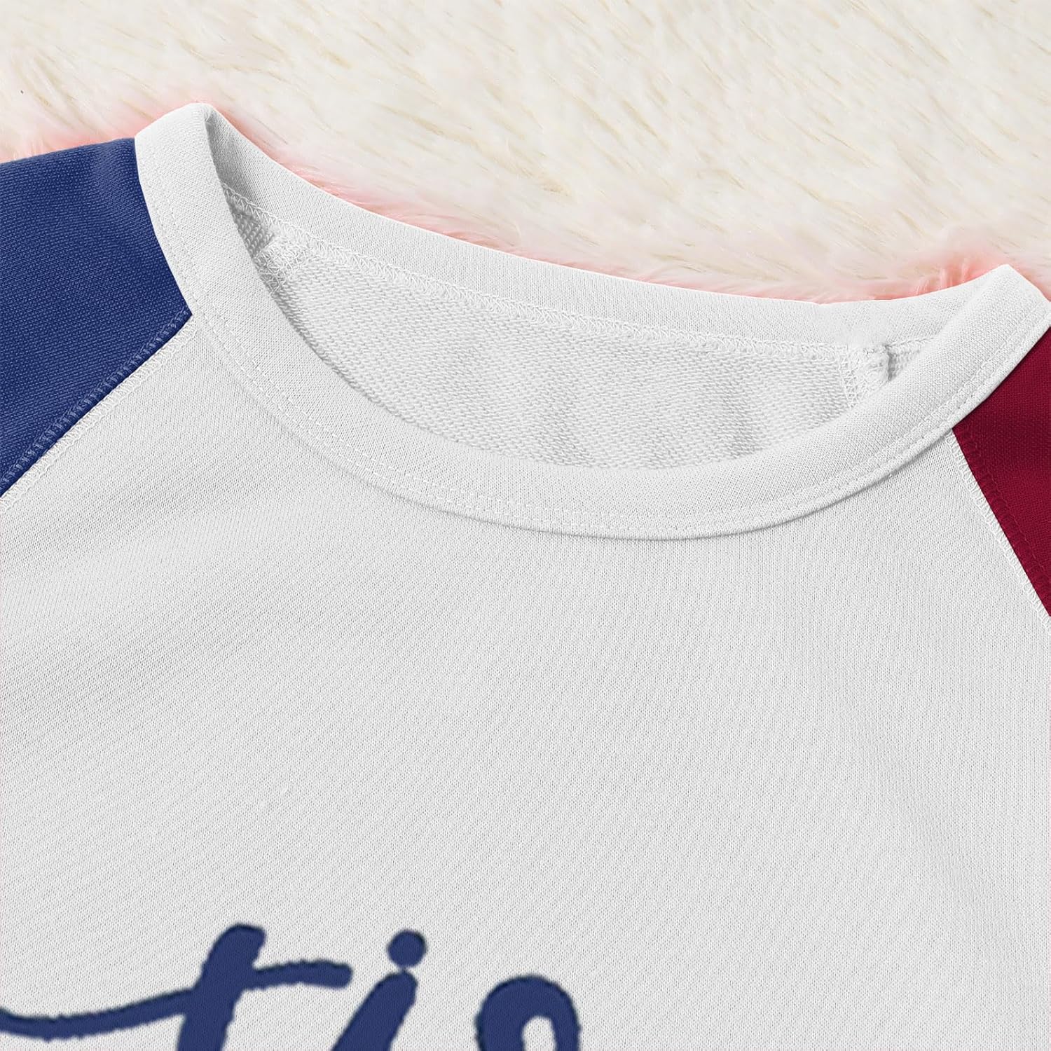 Womens Raglan Sleeve Shirt Pullover Tops, Soft Loose Casual Crewneck Gift Sweatshirt for Women