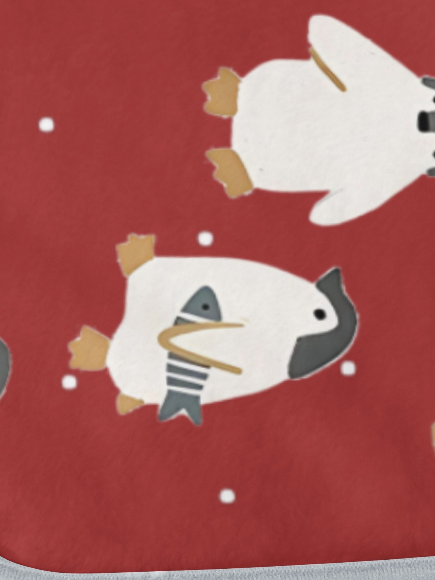 Women's Cartoon Penguin Printed Flannel Throw Blanket - Soft Cozy Shawl (5 Colors: Light Blue/Red/Navy/Gray/Green)