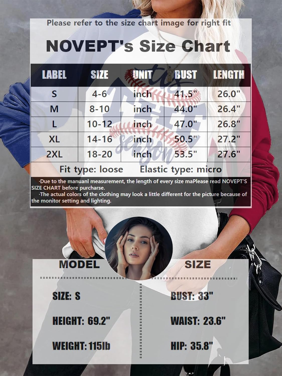 Womens Raglan Sleeve Shirt Pullover Tops, Soft Loose Casual Crewneck Gift Sweatshirt for Women